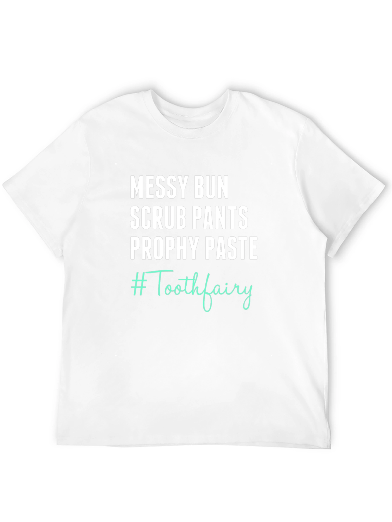 Messy Bun Scrub Pants Tooth Fairy T-Shirt