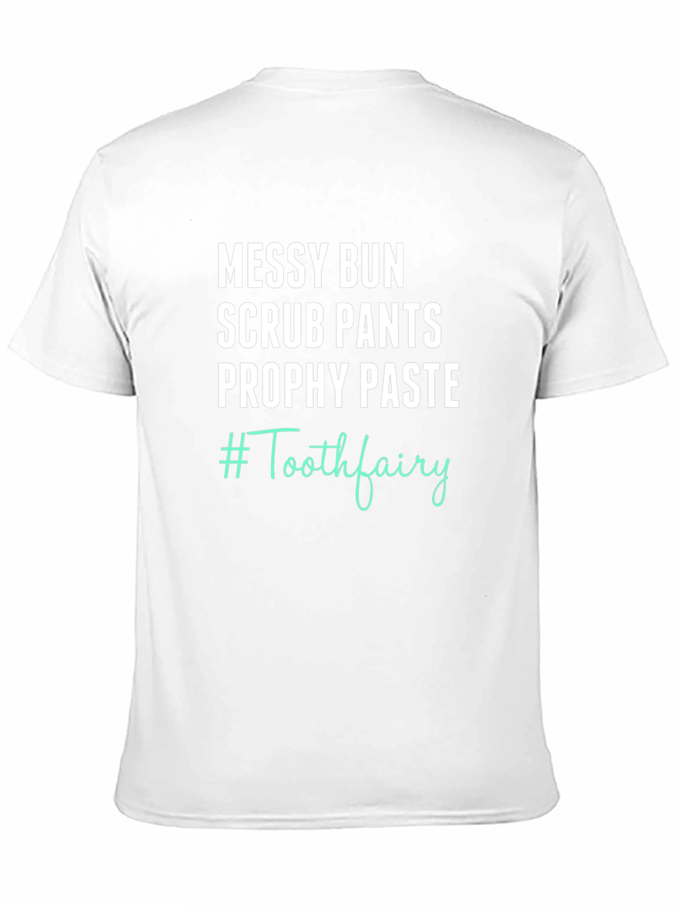 Messy Bun Scrub Pants Tooth Fairy T-Shirt