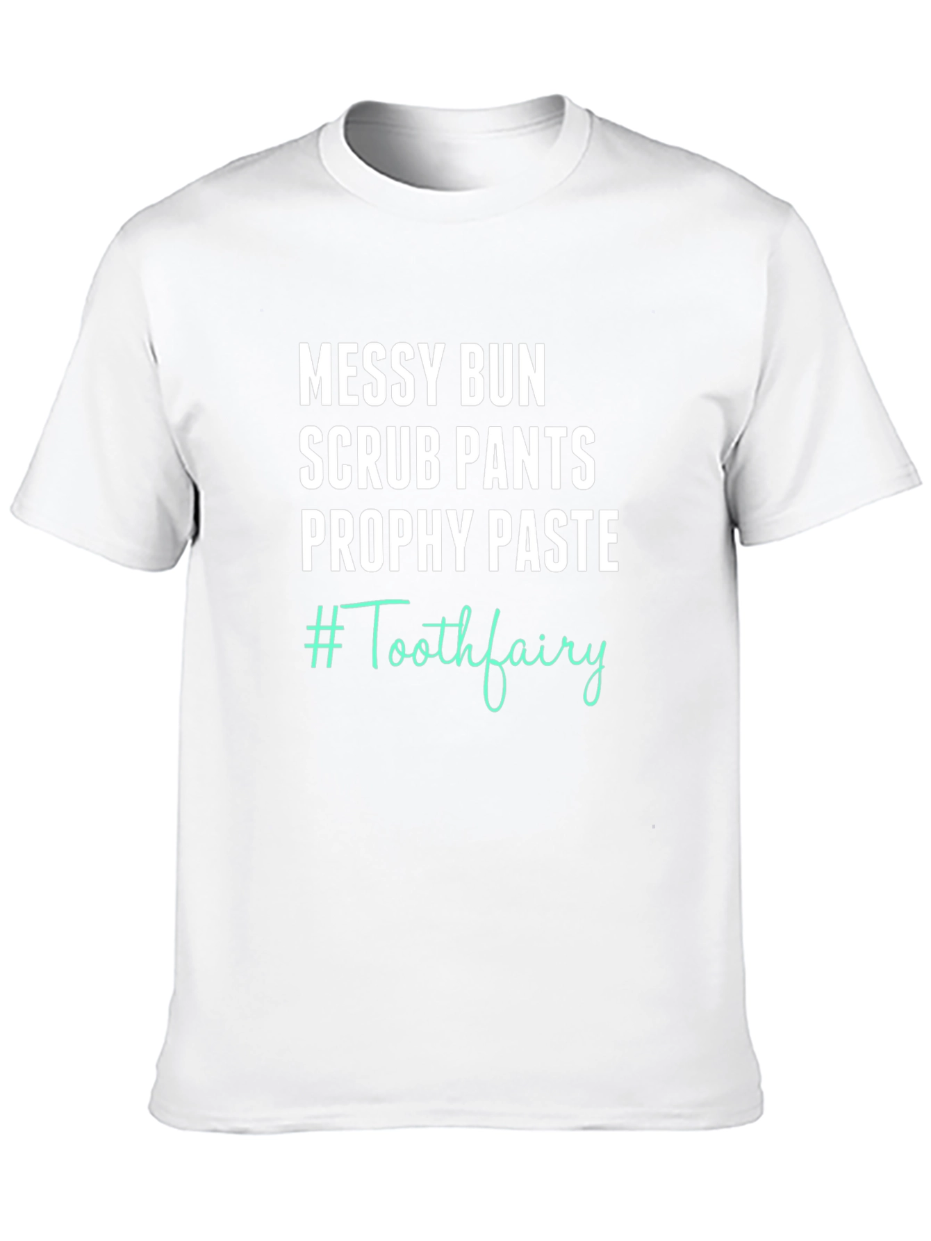 Messy Bun Scrub Pants Tooth Fairy T-Shirt
