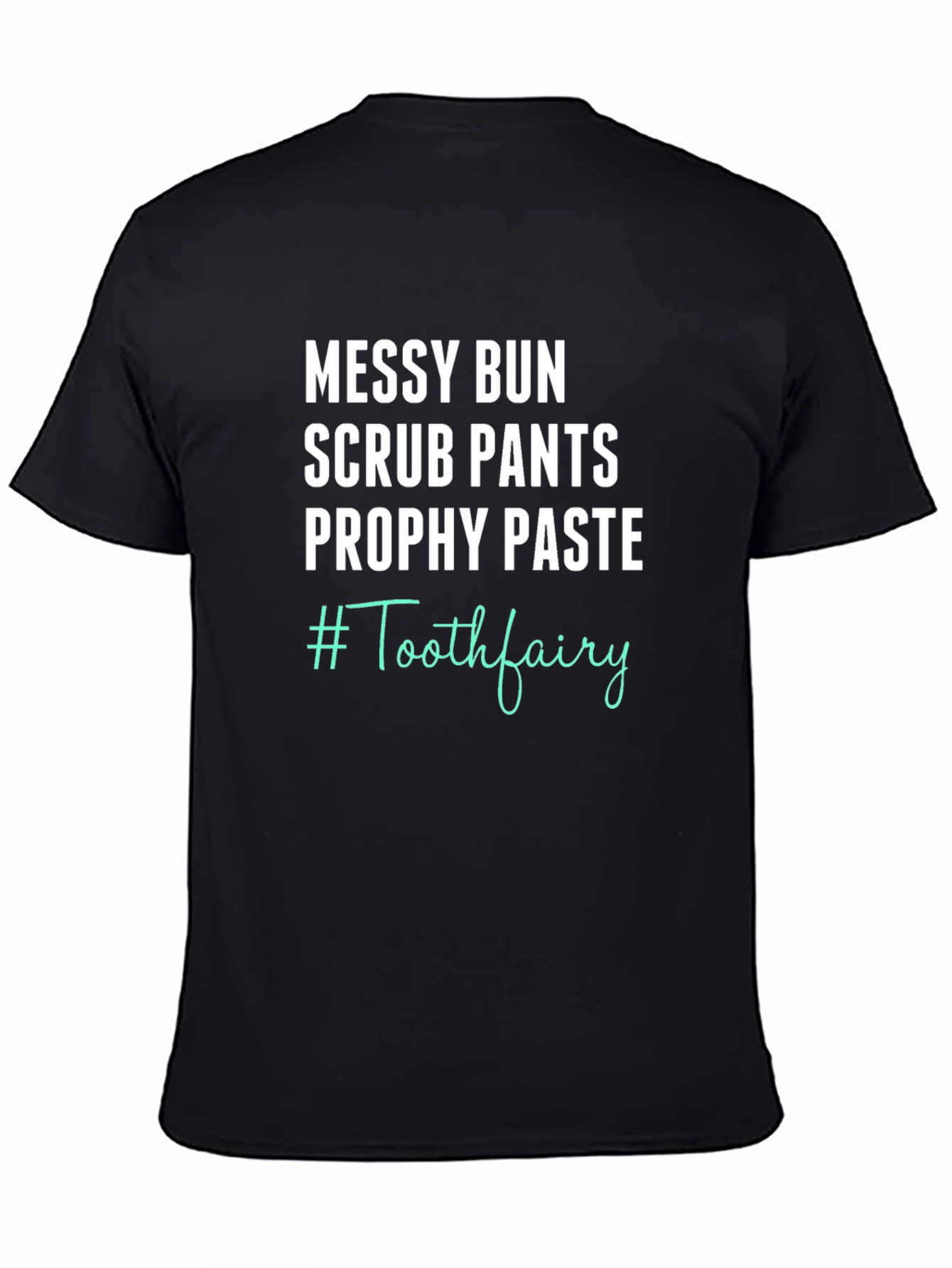 Messy Bun Scrub Pants Tooth Fairy T-Shirt