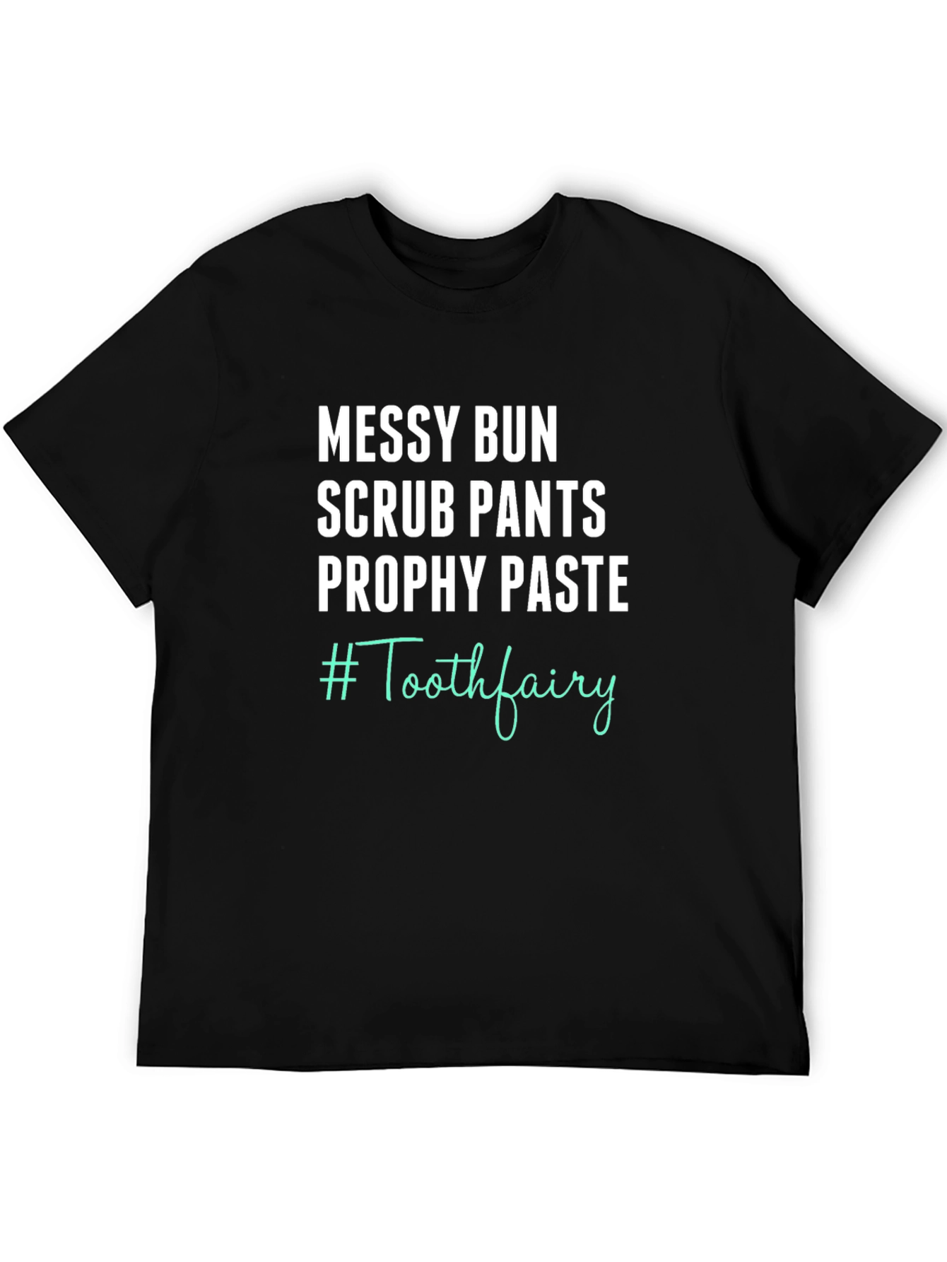 Messy Bun Scrub Pants Tooth Fairy T-Shirt