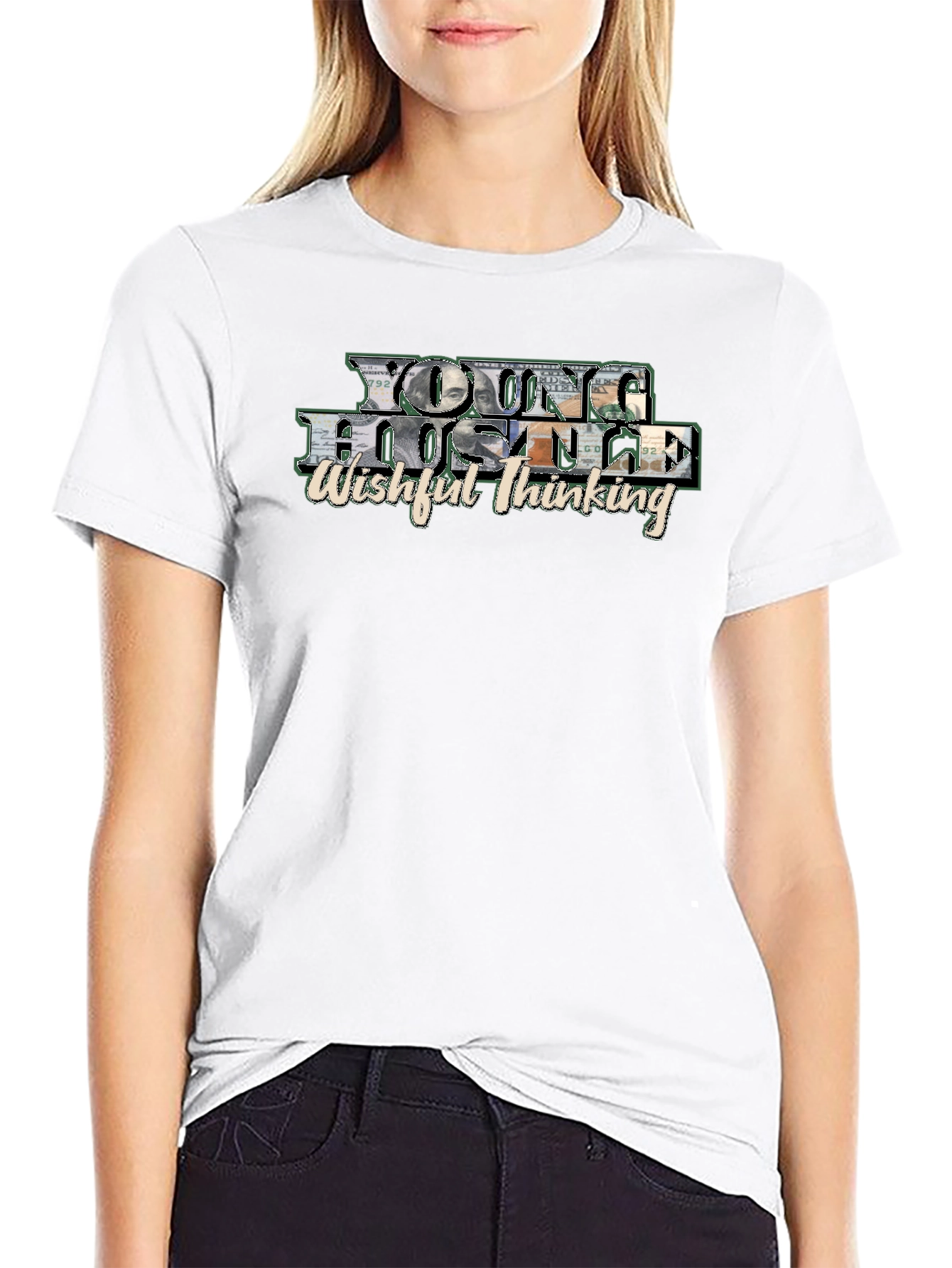 Young Hustle Wishful Thinking Black T-Shirt