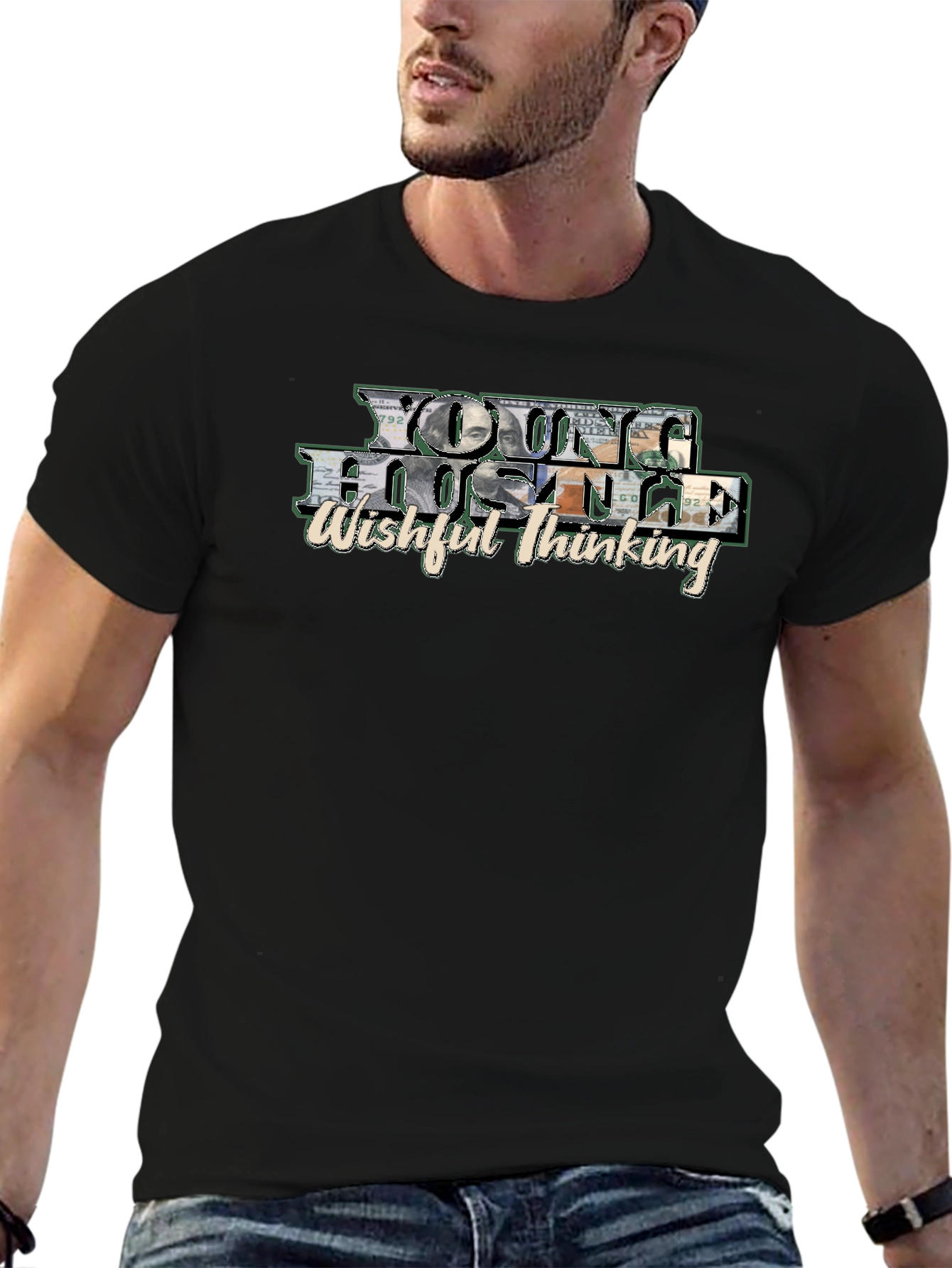 Young Hustle Wishful Thinking Black T-Shirt
