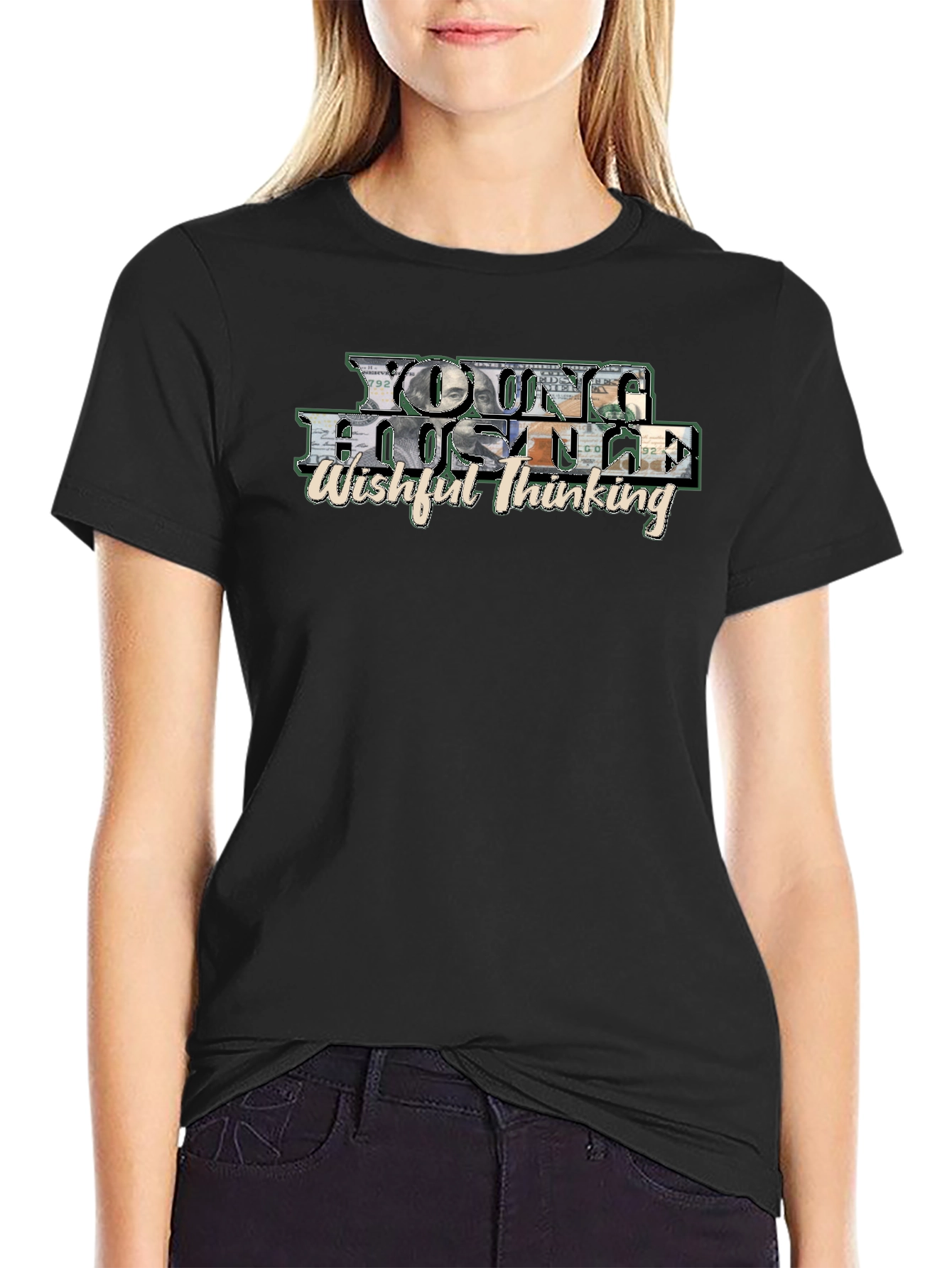 Young Hustle Wishful Thinking Black T-Shirt
