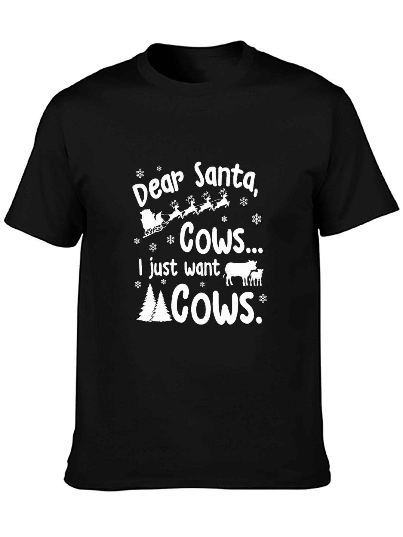 Dear Santa Cows Christmas T-Shirt