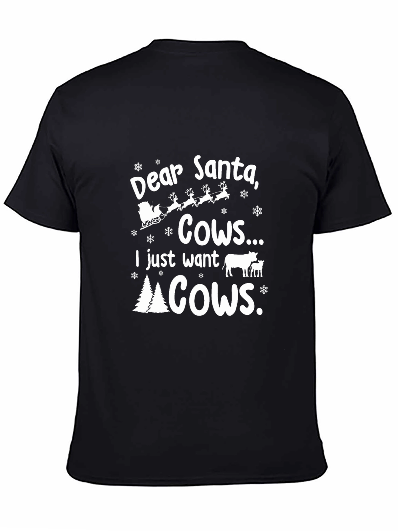 Dear Santa Cows Christmas T-Shirt