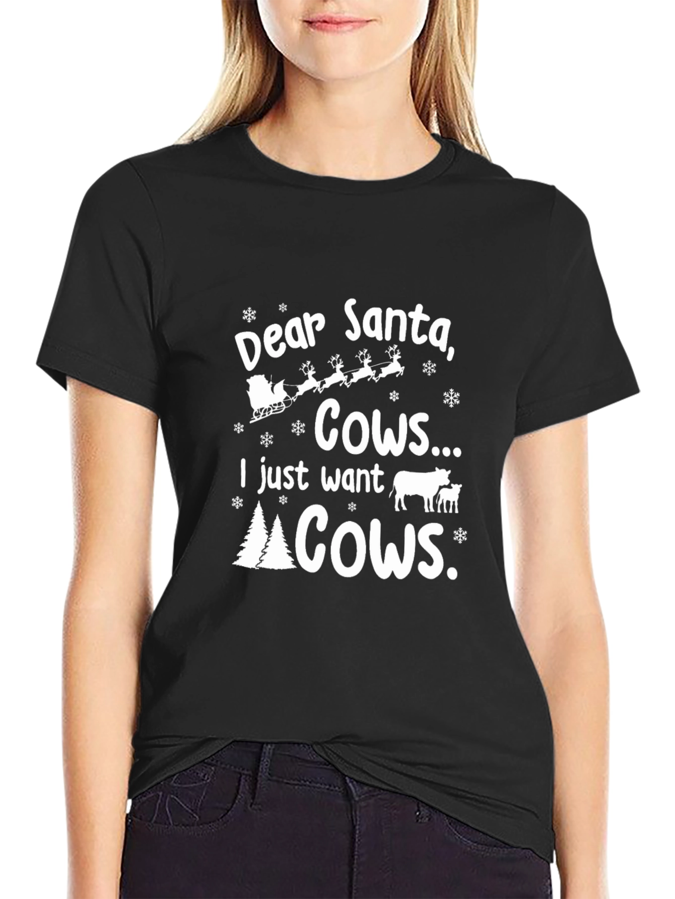 Dear Santa Cows Christmas T-Shirt