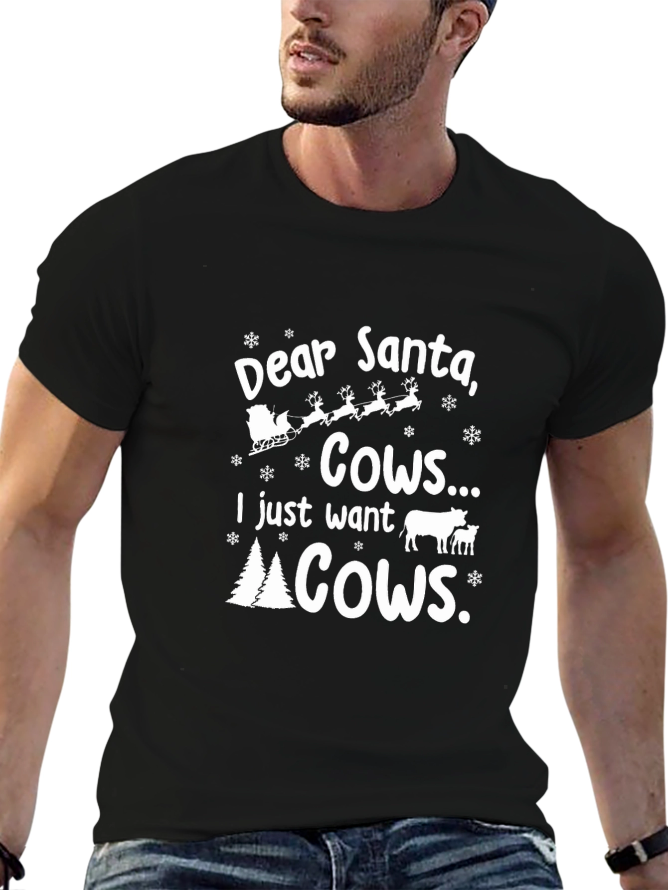 Dear Santa Cows Christmas T-Shirt