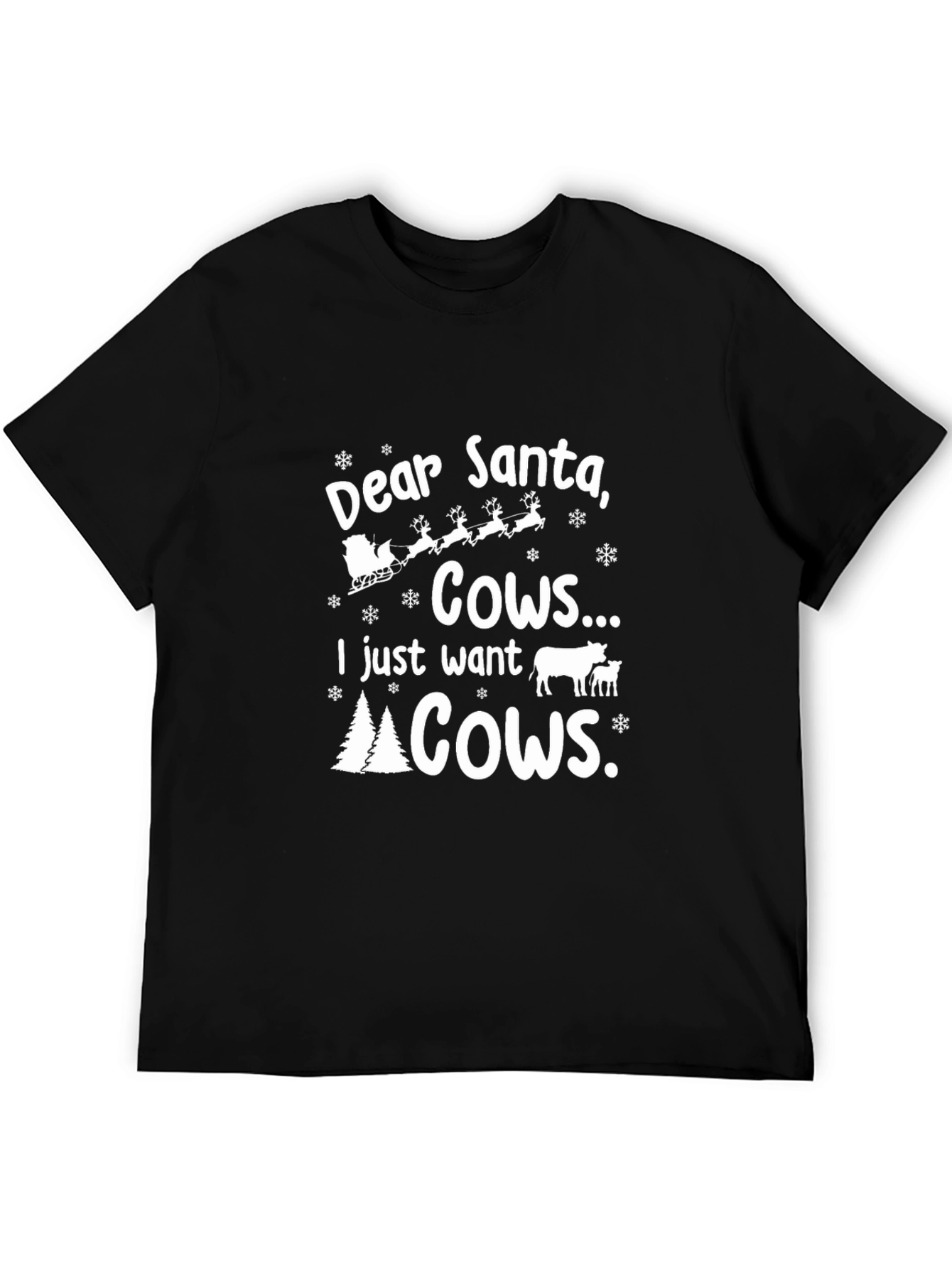 Dear Santa Cows Christmas T-Shirt