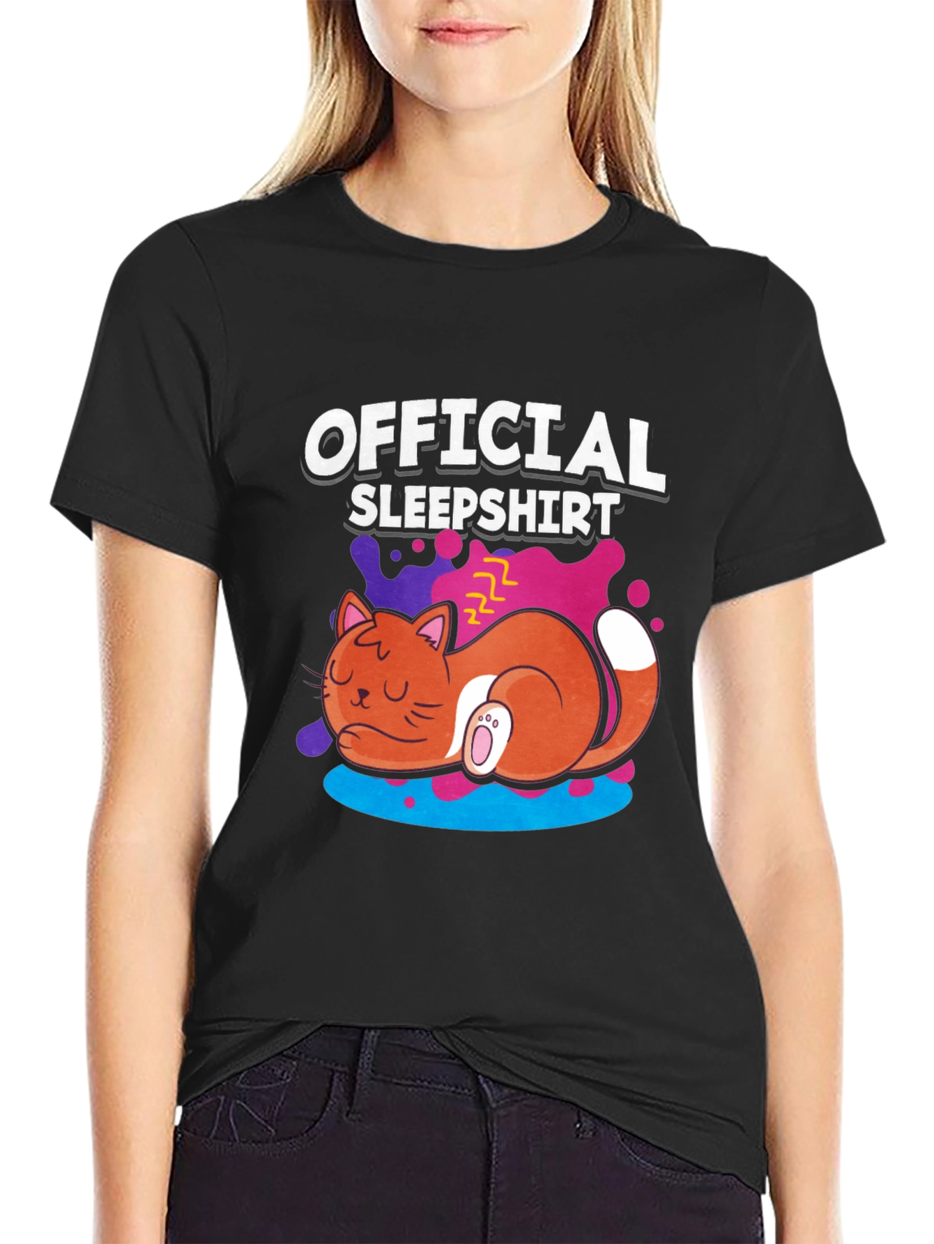 Official Sleepshirt Funny Cat Nap T-Shirt