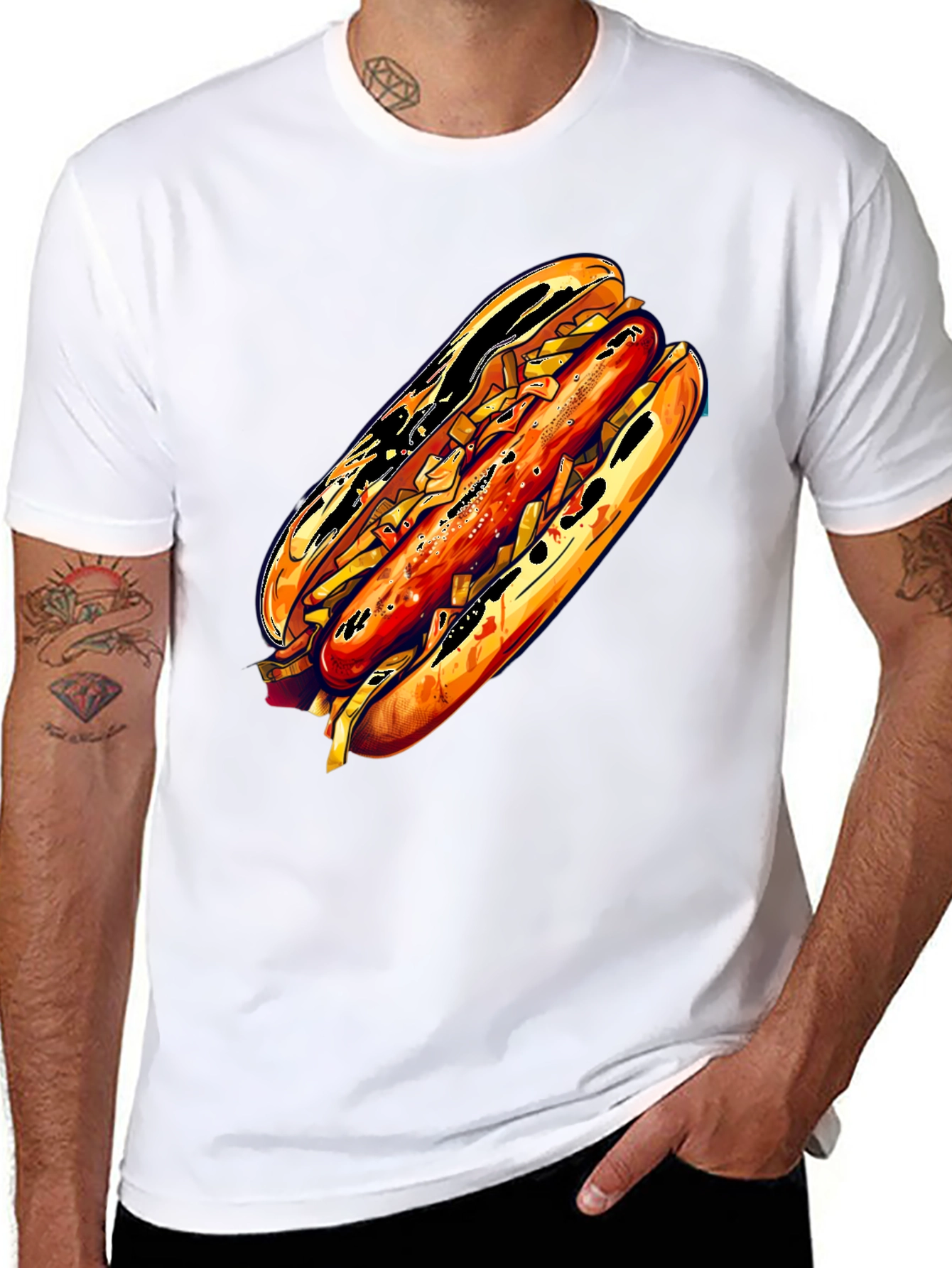 Hot Dog Graphic Tee - Unisex