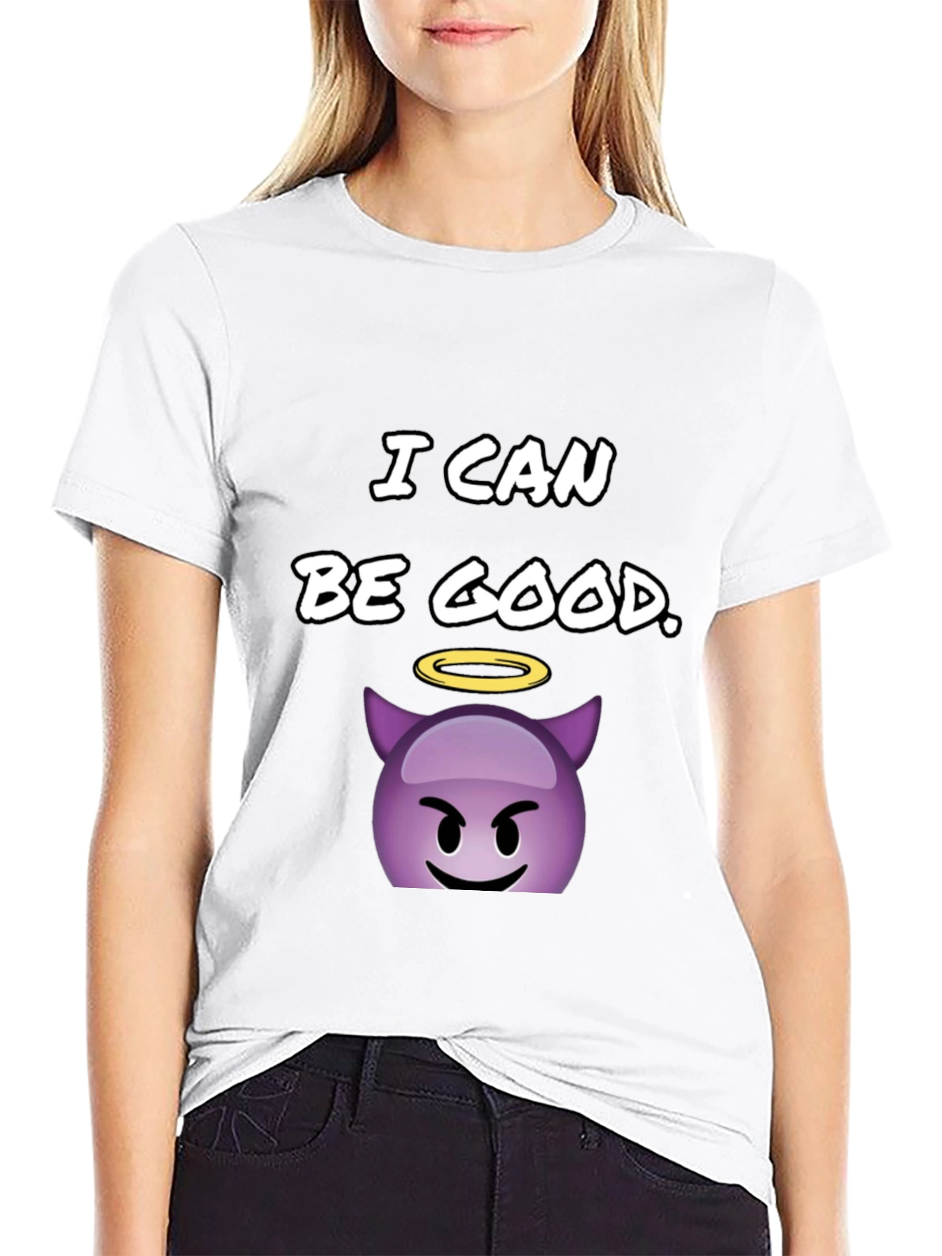 I Can Be Good T-Shirt - Devil Emoji