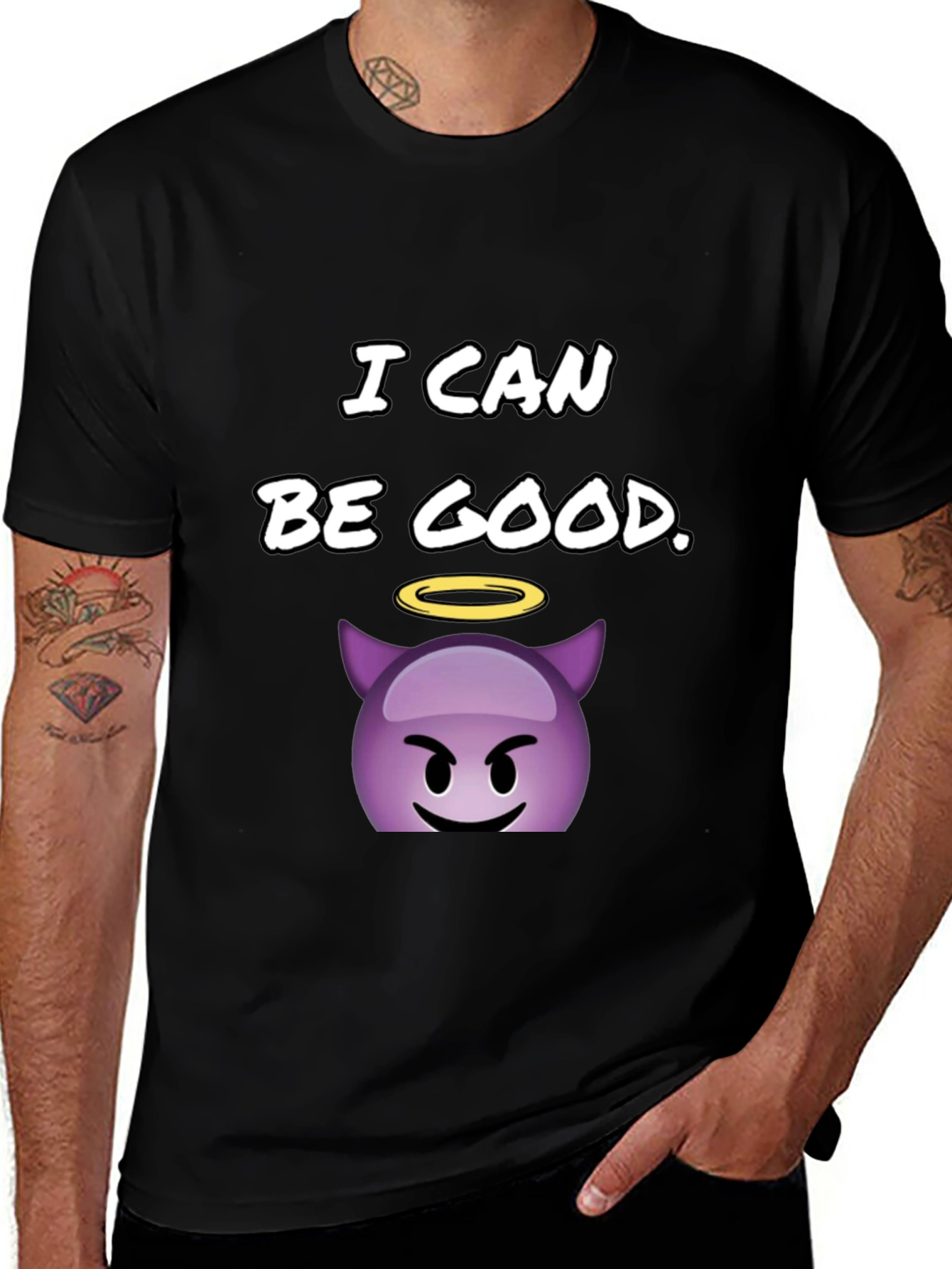 I Can Be Good T-Shirt - Devil Emoji
