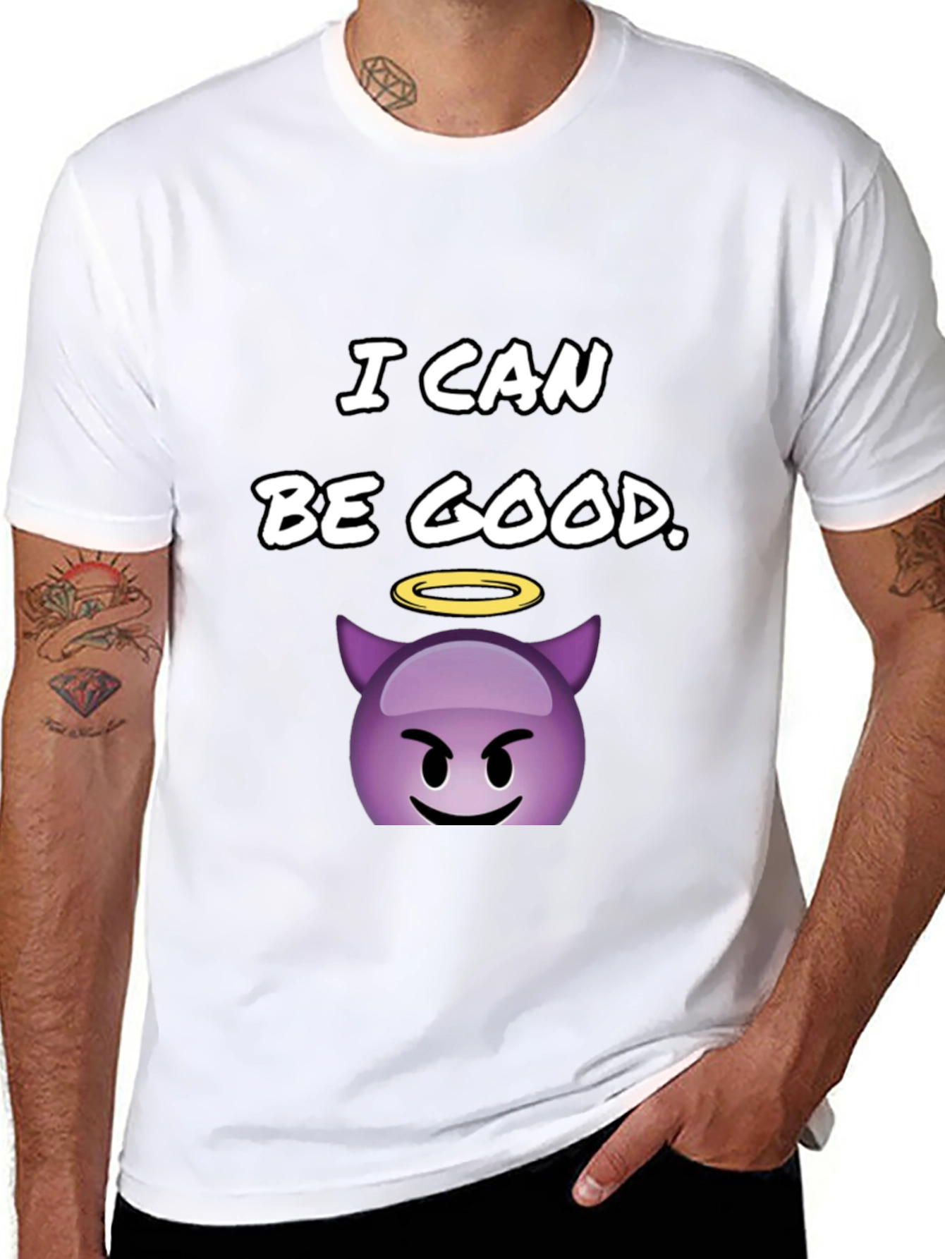 I Can Be Good T-Shirt - Devil Emoji