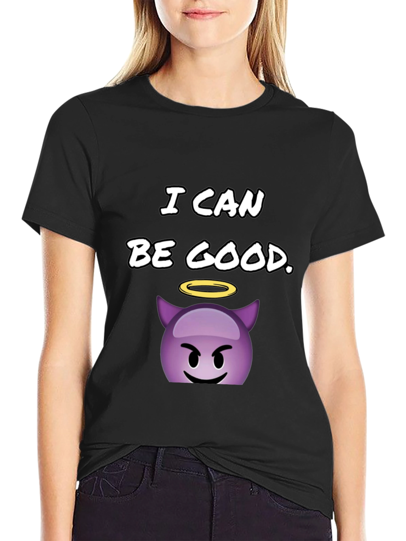 I Can Be Good T-Shirt - Devil Emoji
