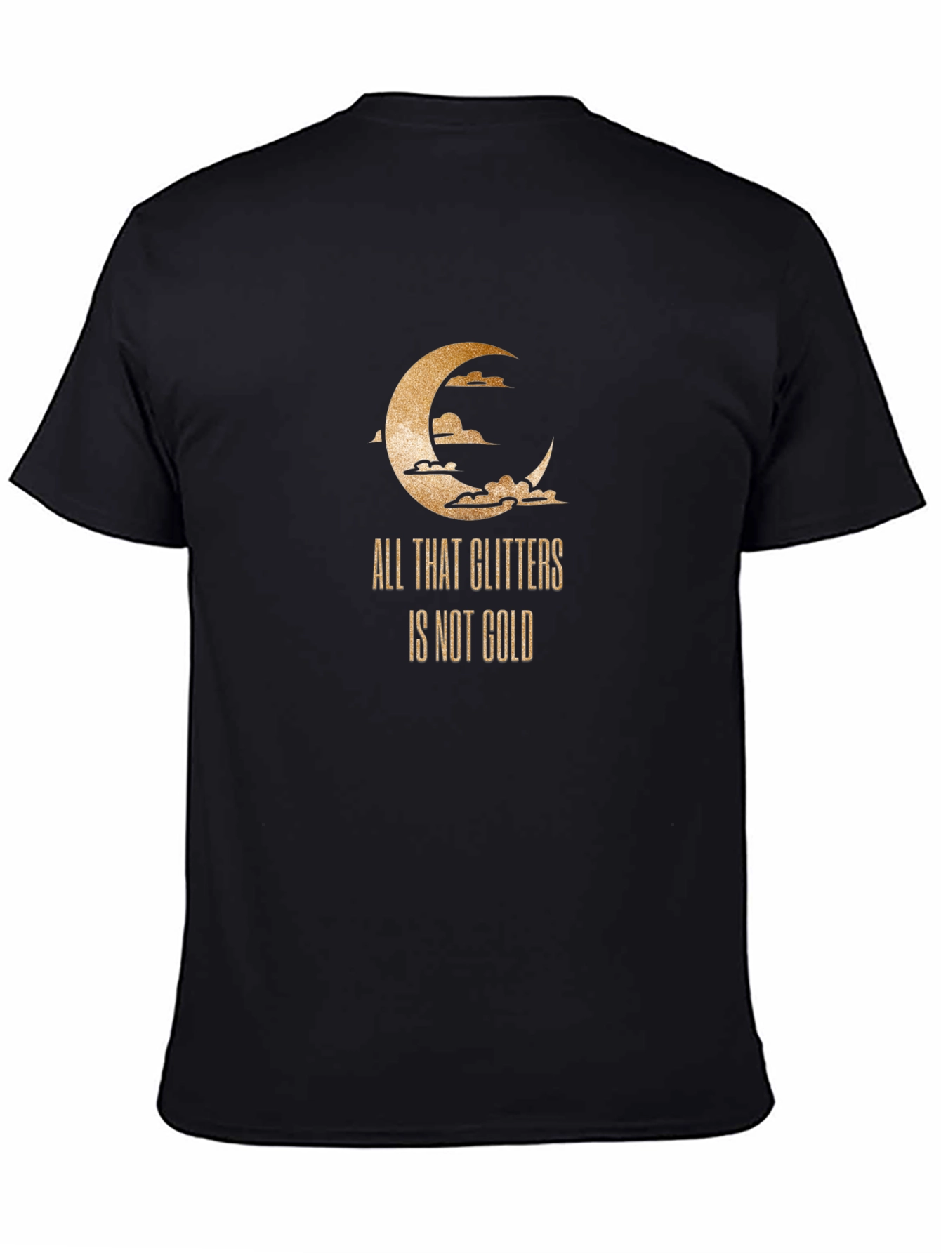 All That Glitters T-Shirt - Moon & Clouds Graphic