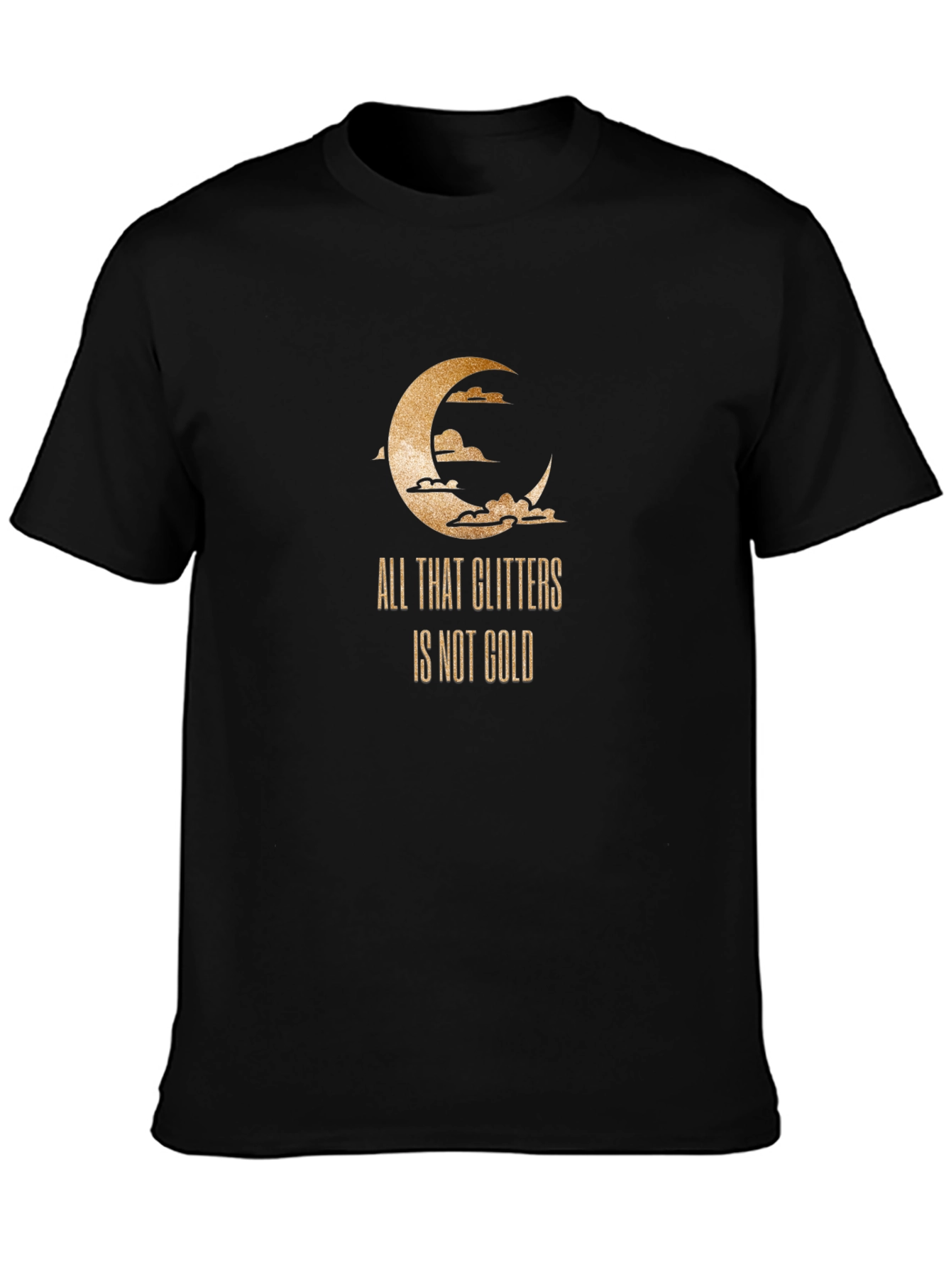 All That Glitters T-Shirt - Moon & Clouds Graphic