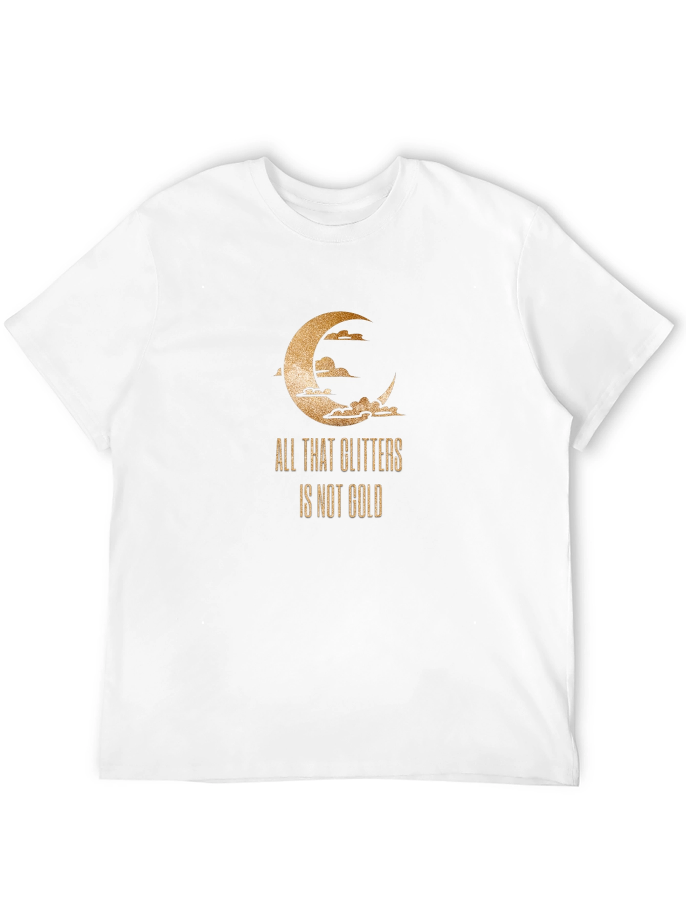 All That Glitters T-Shirt - Moon & Clouds Graphic