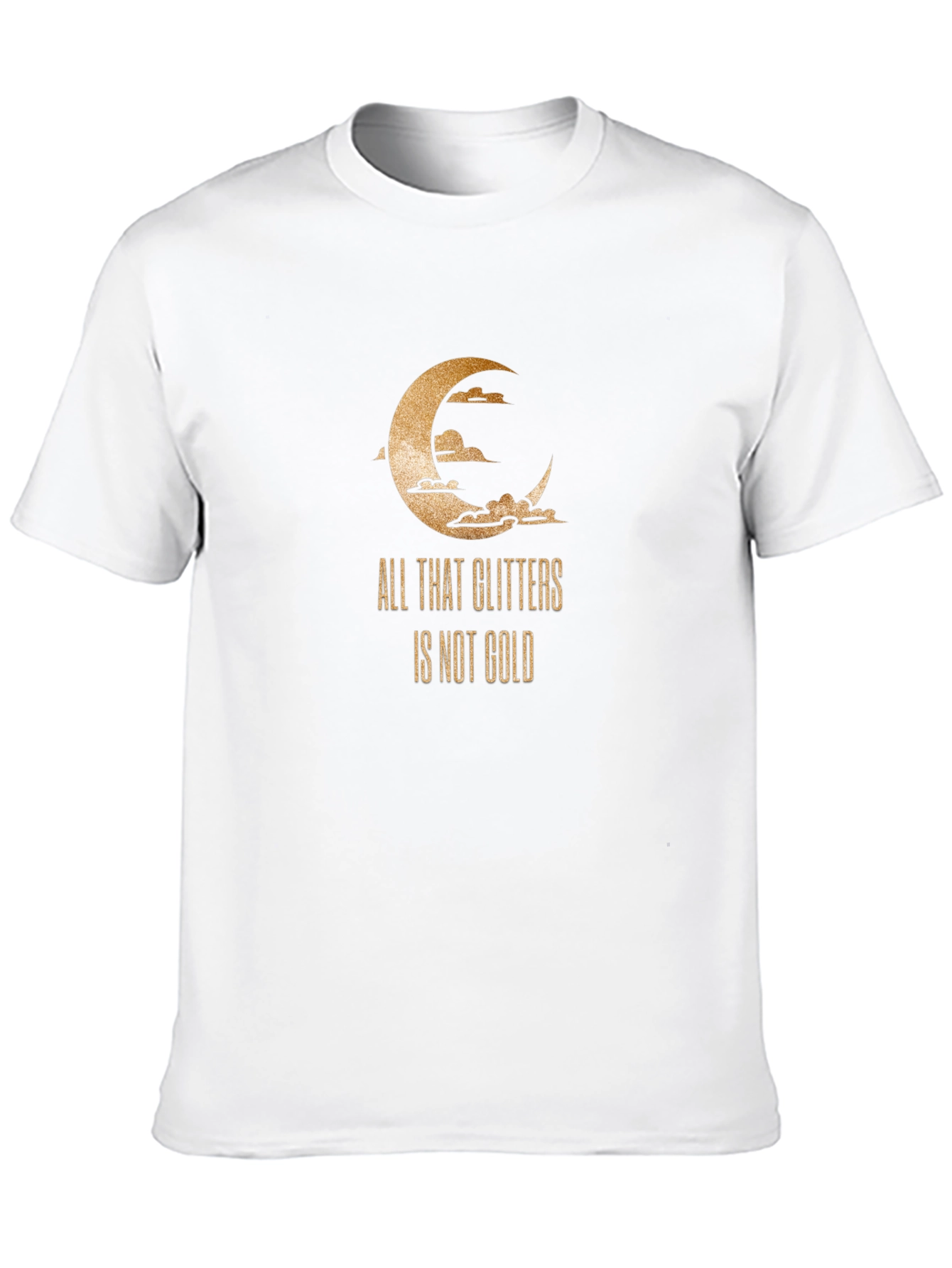 All That Glitters T-Shirt - Moon & Clouds Graphic