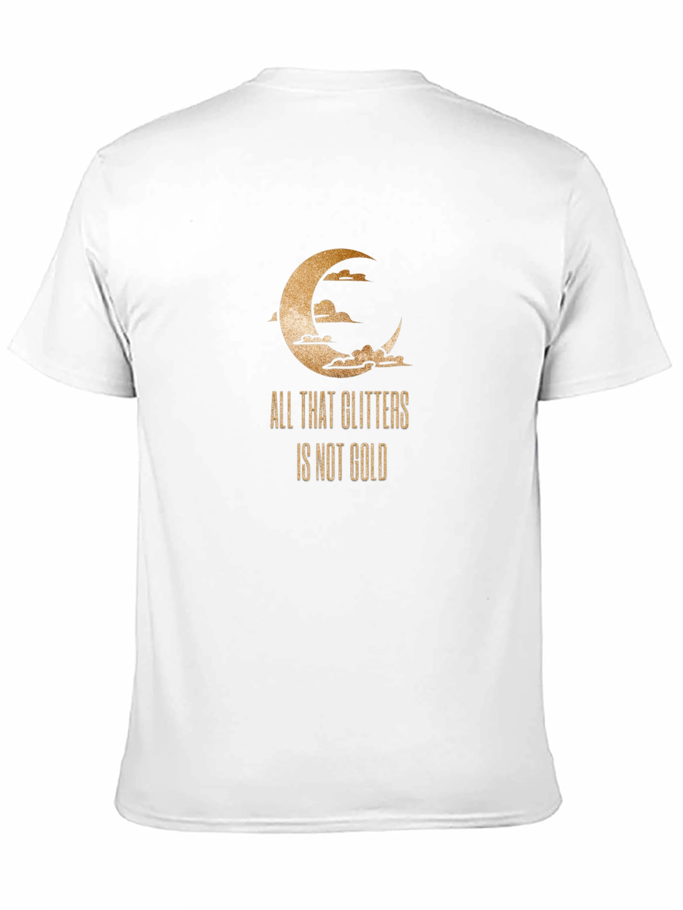 All That Glitters T-Shirt - Moon & Clouds Graphic
