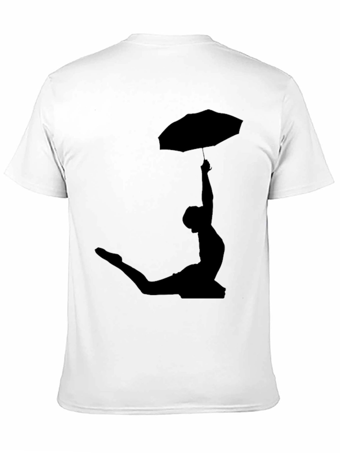 Umbrella Silhouette Tee - Black Cotton T-Shirt