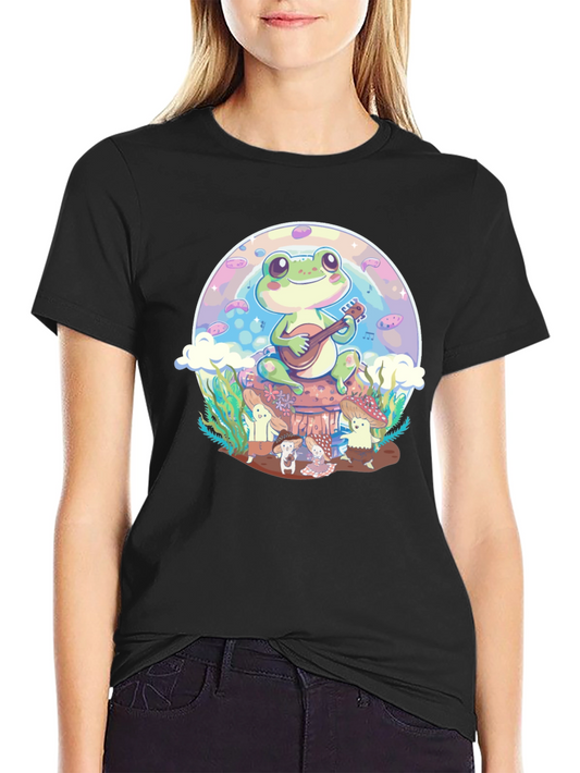 Frog Playing Guitar Graphic Tee