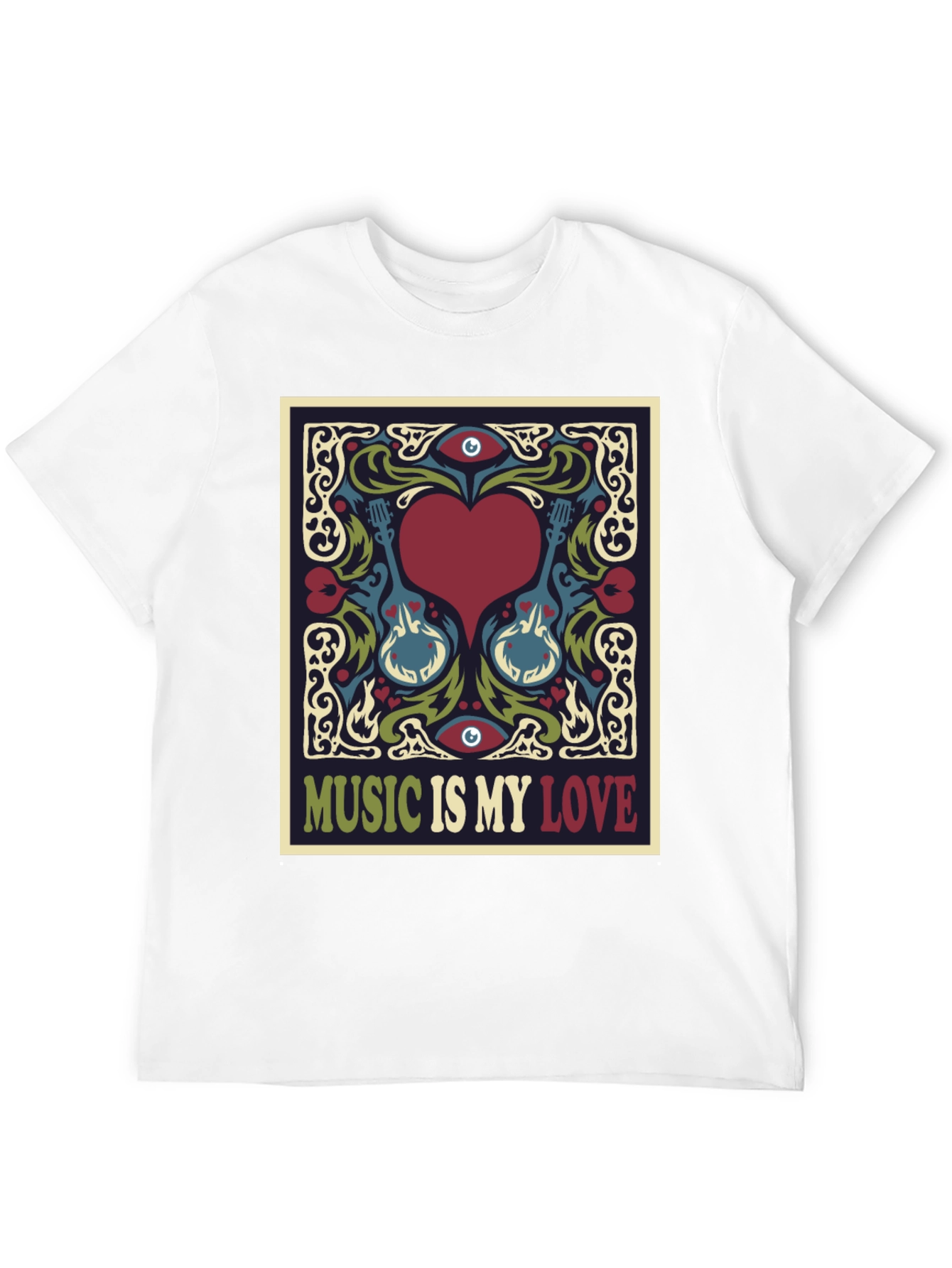 Music is My Love Graphic T-Shirt - Retro Style