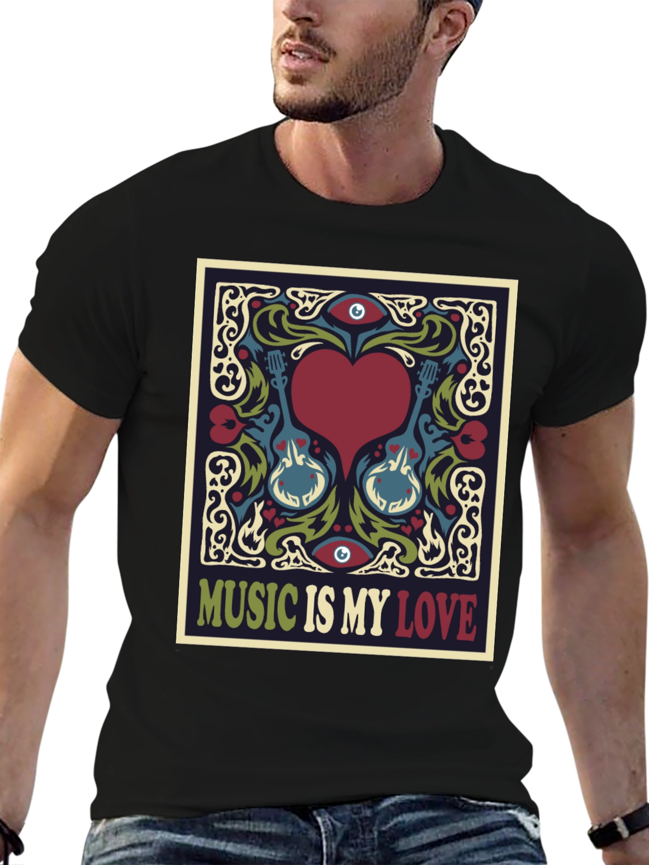 Music is My Love Graphic T-Shirt - Retro Style