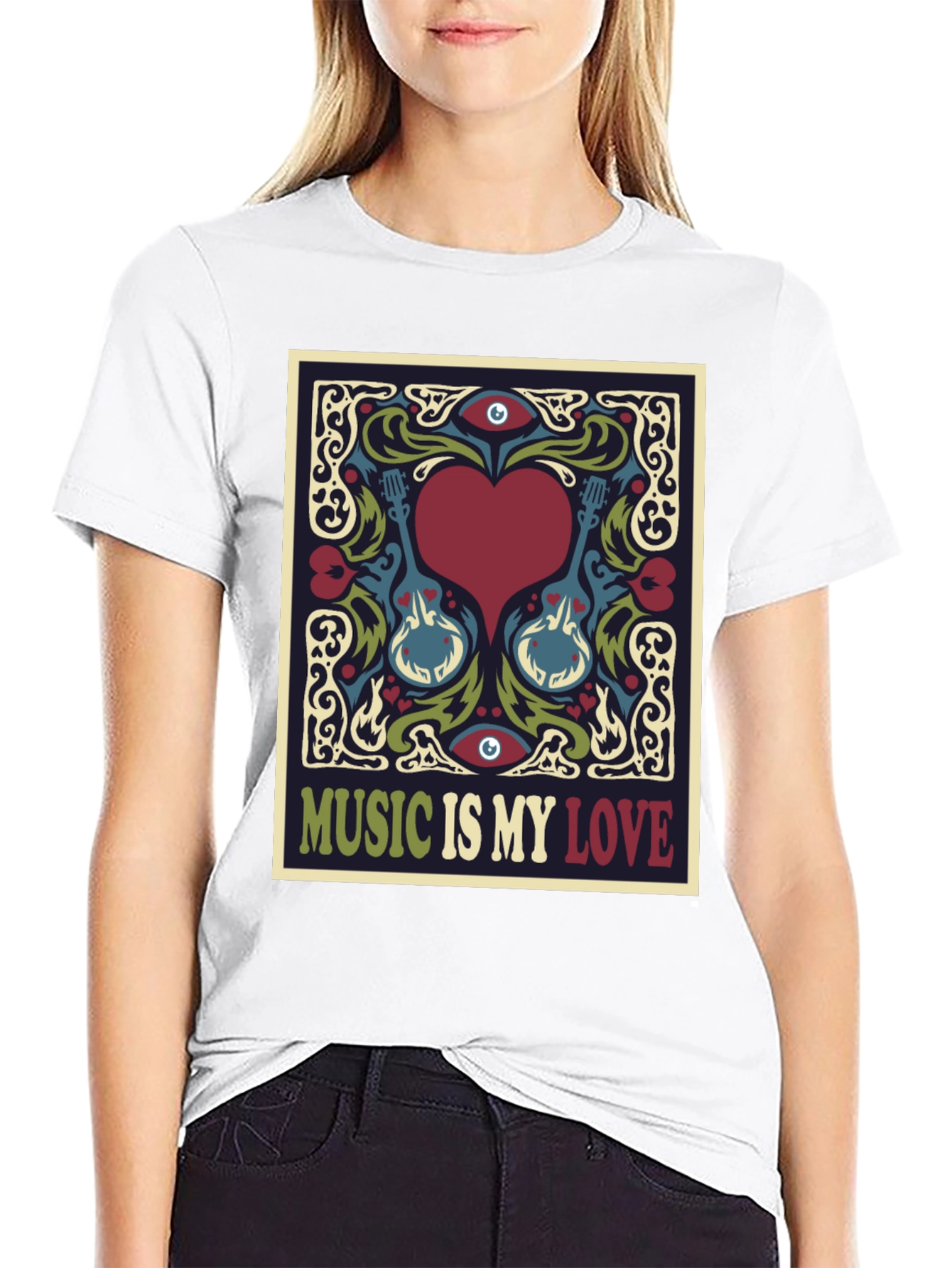 Music is My Love Graphic T-Shirt - Retro Style