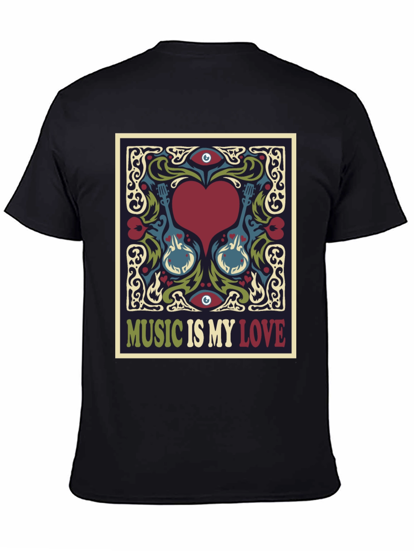 Music is My Love Graphic T-Shirt - Retro Style