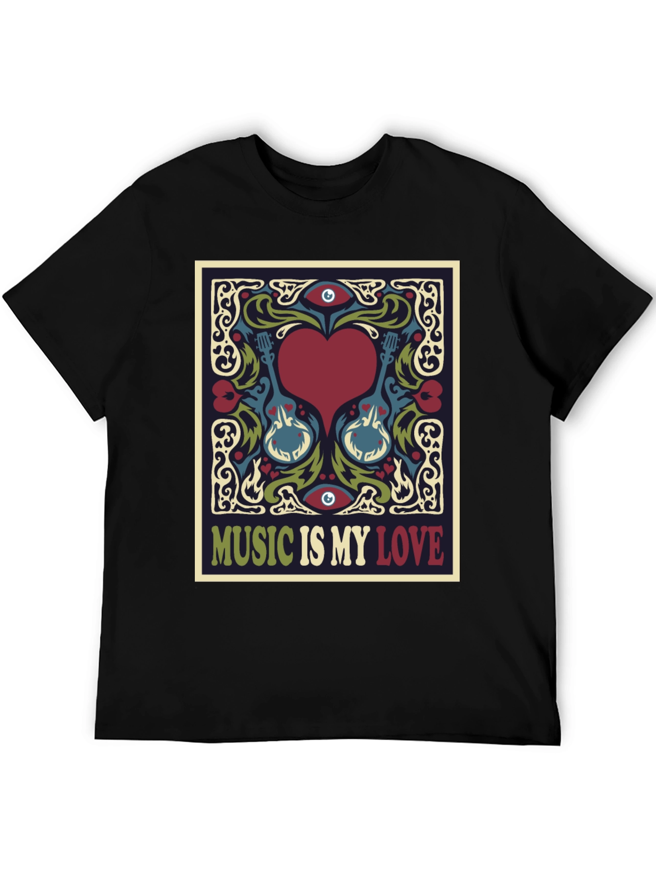 Music is My Love Graphic T-Shirt - Retro Style