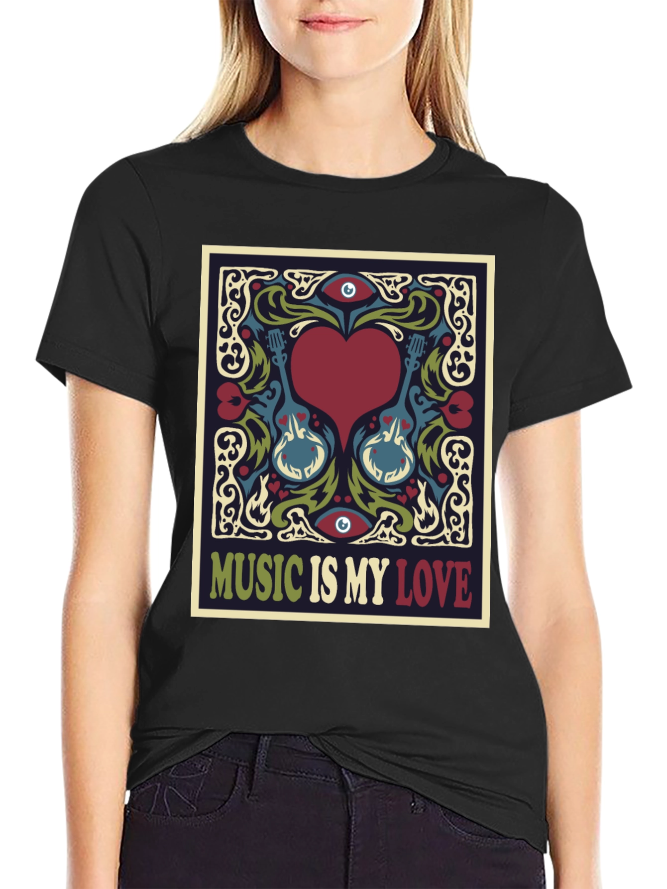 Music is My Love Graphic T-Shirt - Retro Style