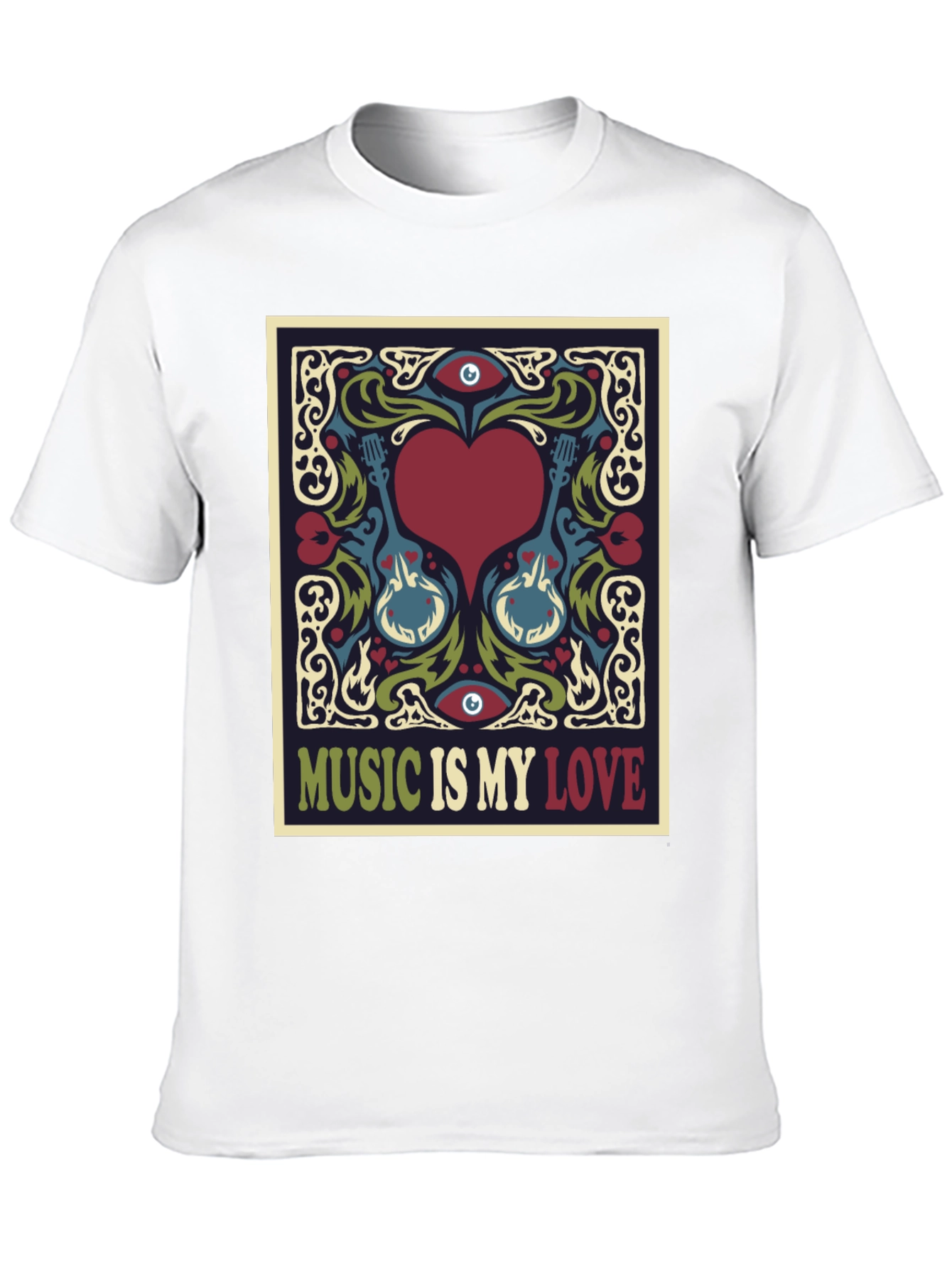 Music is My Love Graphic T-Shirt - Retro Style