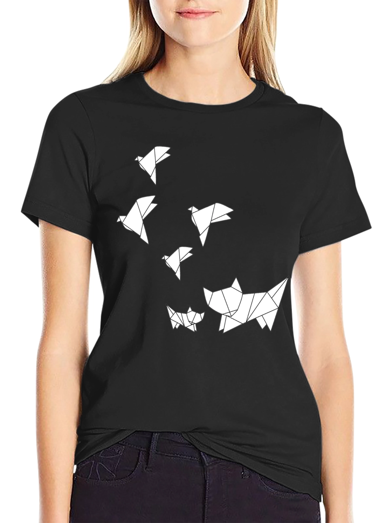 Origami Animal Print T-Shirt