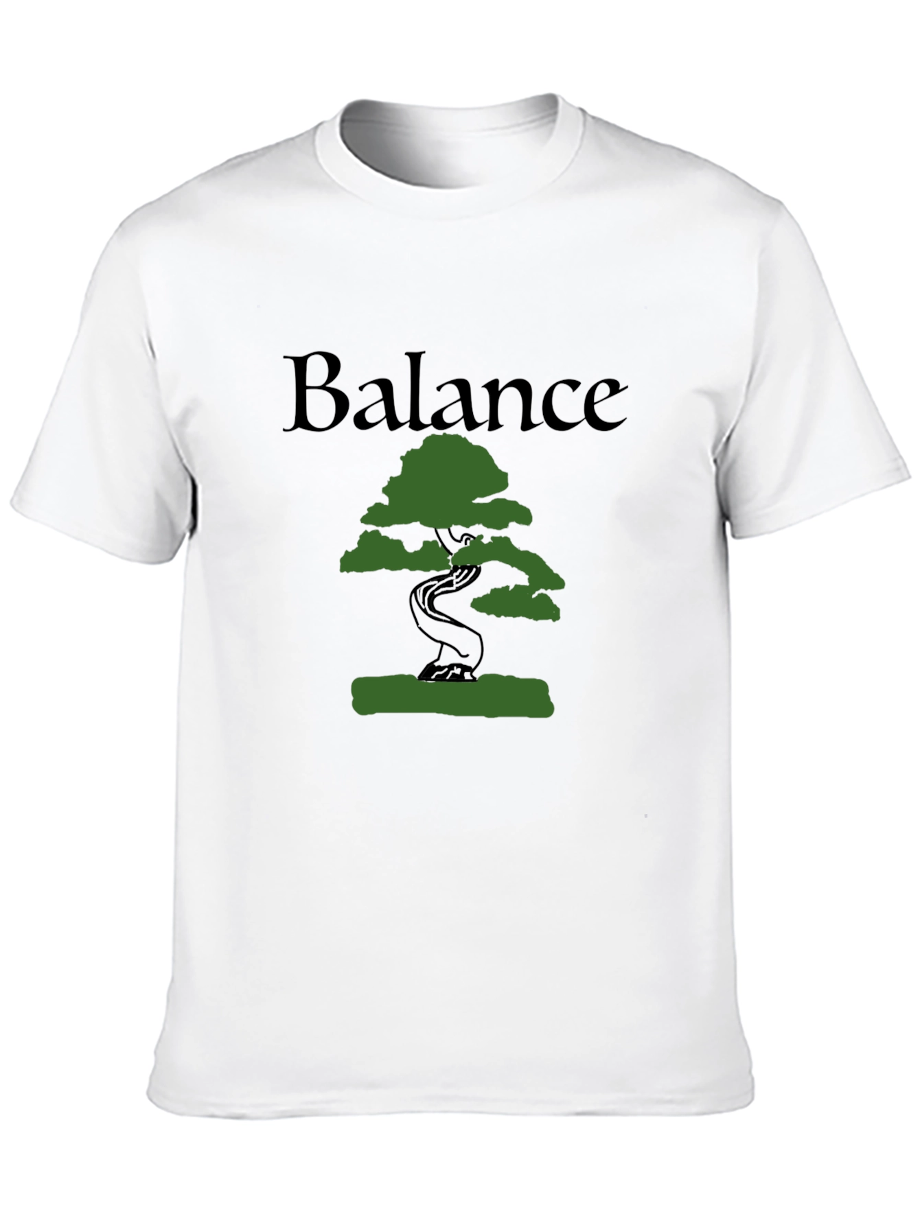 Balance Tree Graphic T-Shirt - Mens Black Cotton Tee