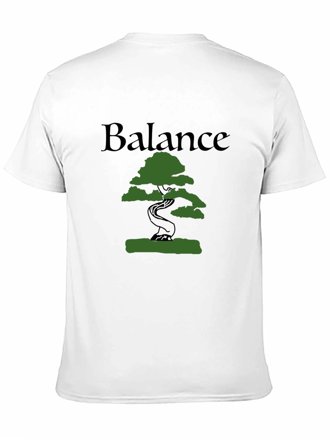 Balance Tree Graphic T-Shirt - Mens Black Cotton Tee