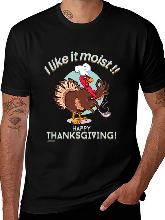 Funny Thanksgiving Turkey Moist Graphic Tee