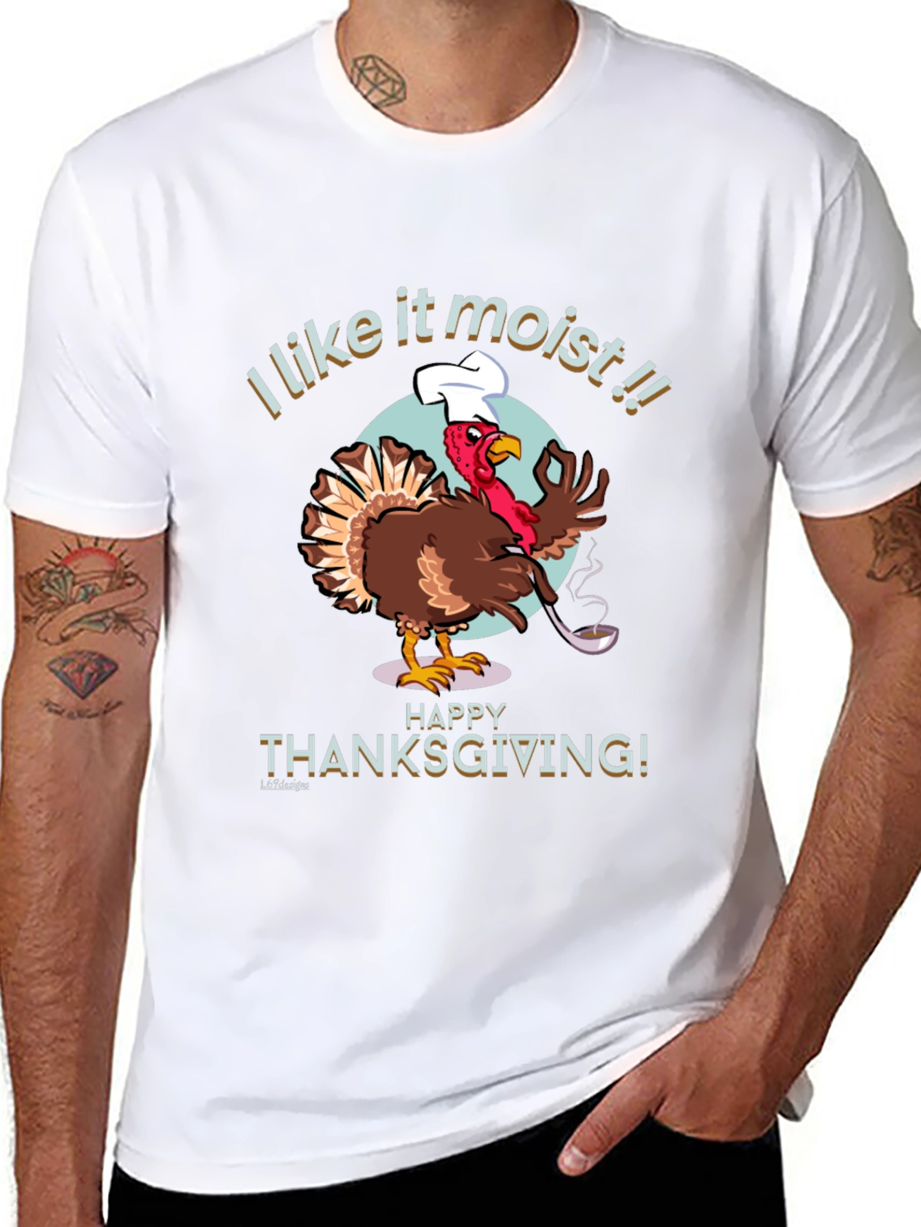 Funny Thanksgiving Turkey Moist Graphic Tee