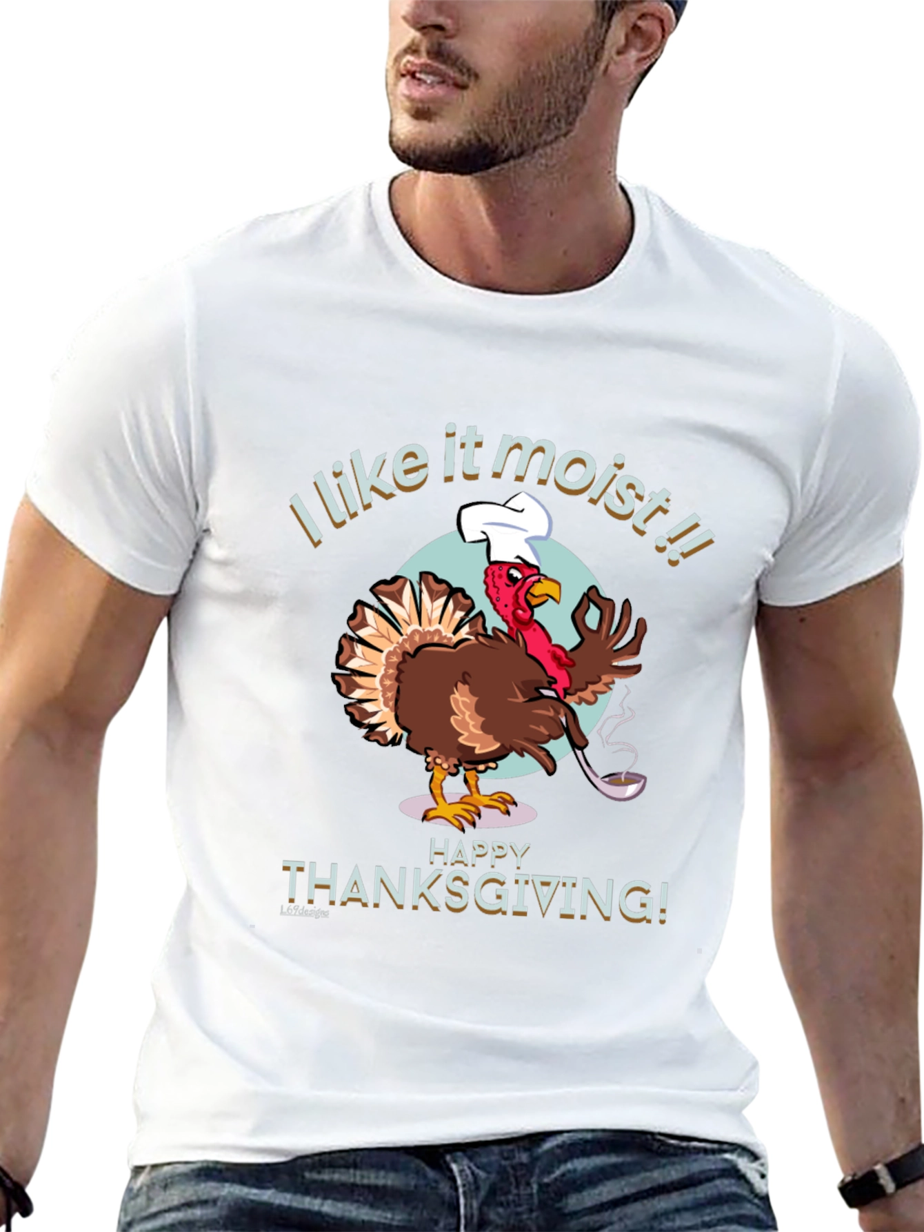 Funny Thanksgiving Turkey Moist Graphic Tee