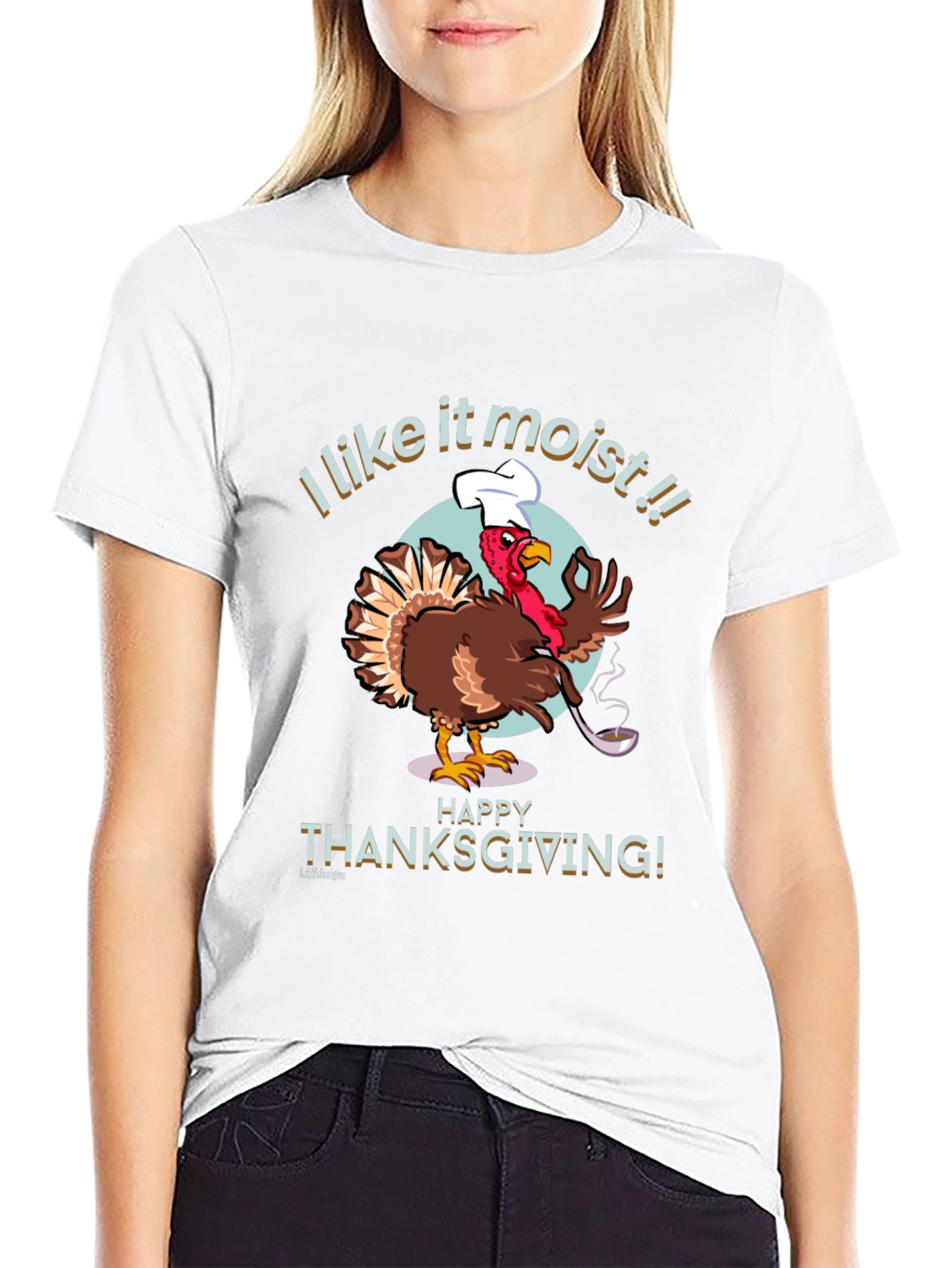 Funny Thanksgiving Turkey Moist Graphic Tee