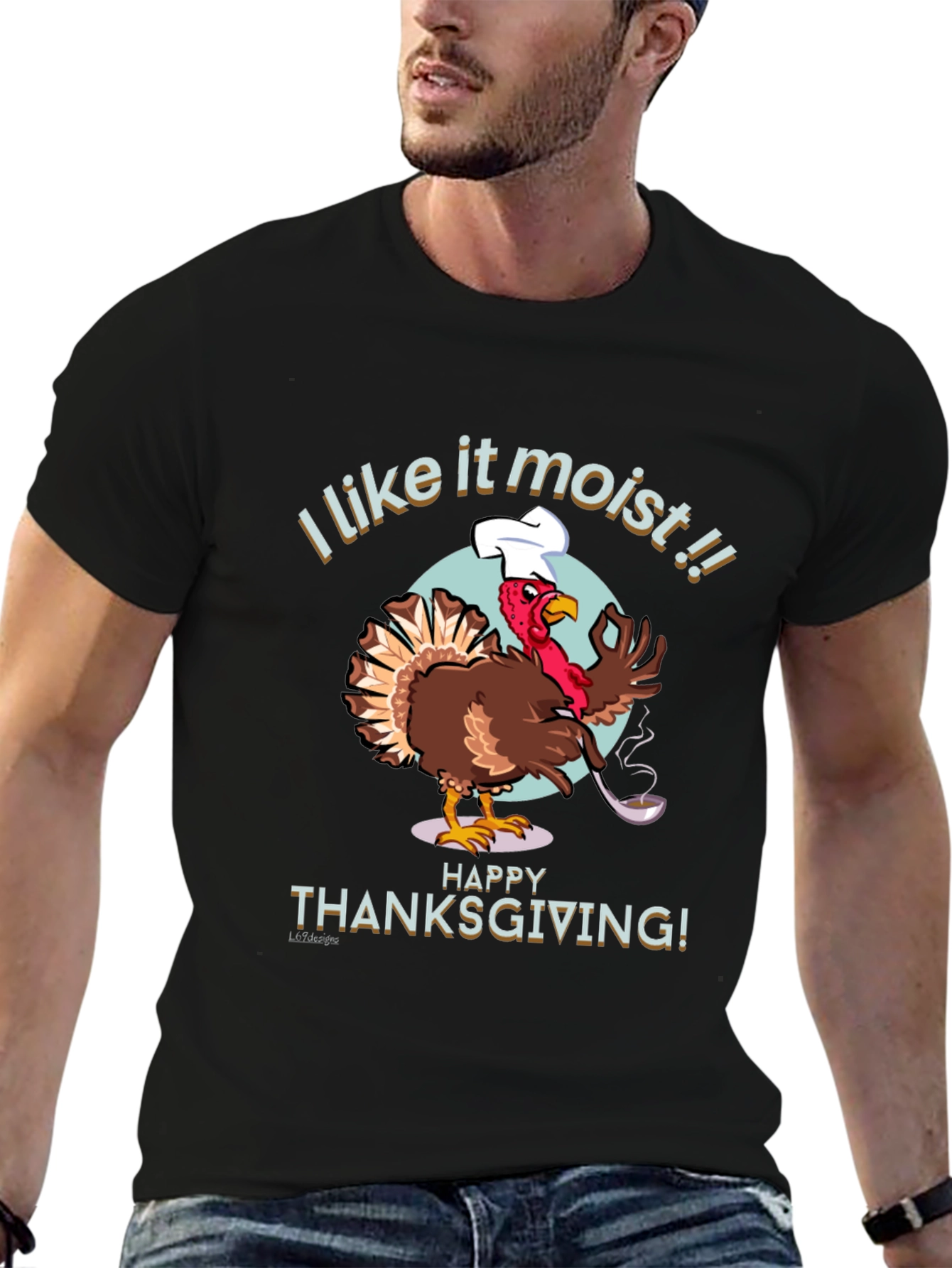 Funny Thanksgiving Turkey Moist Graphic Tee
