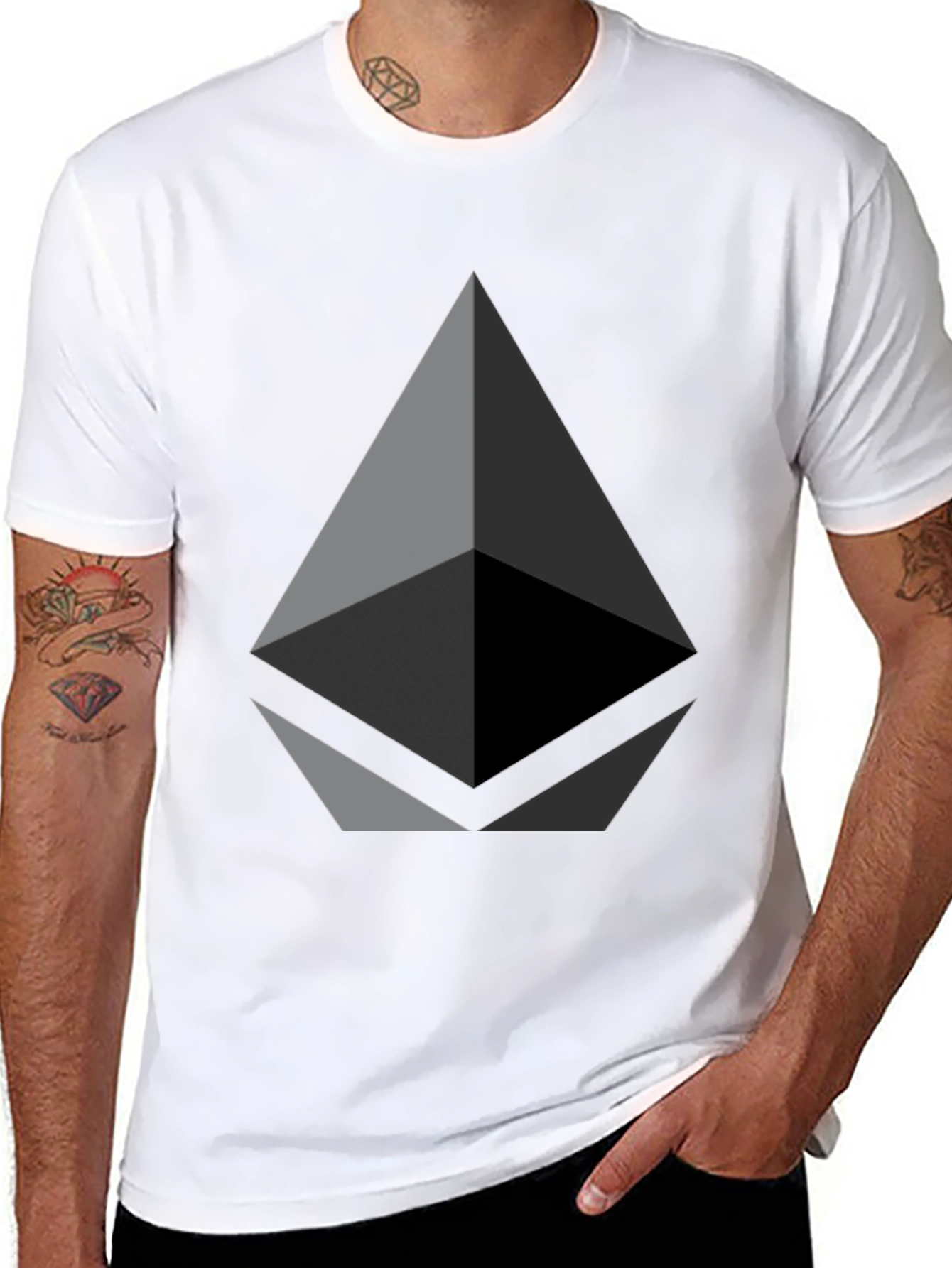 Ethereum Crypto Logo Black T-Shirt