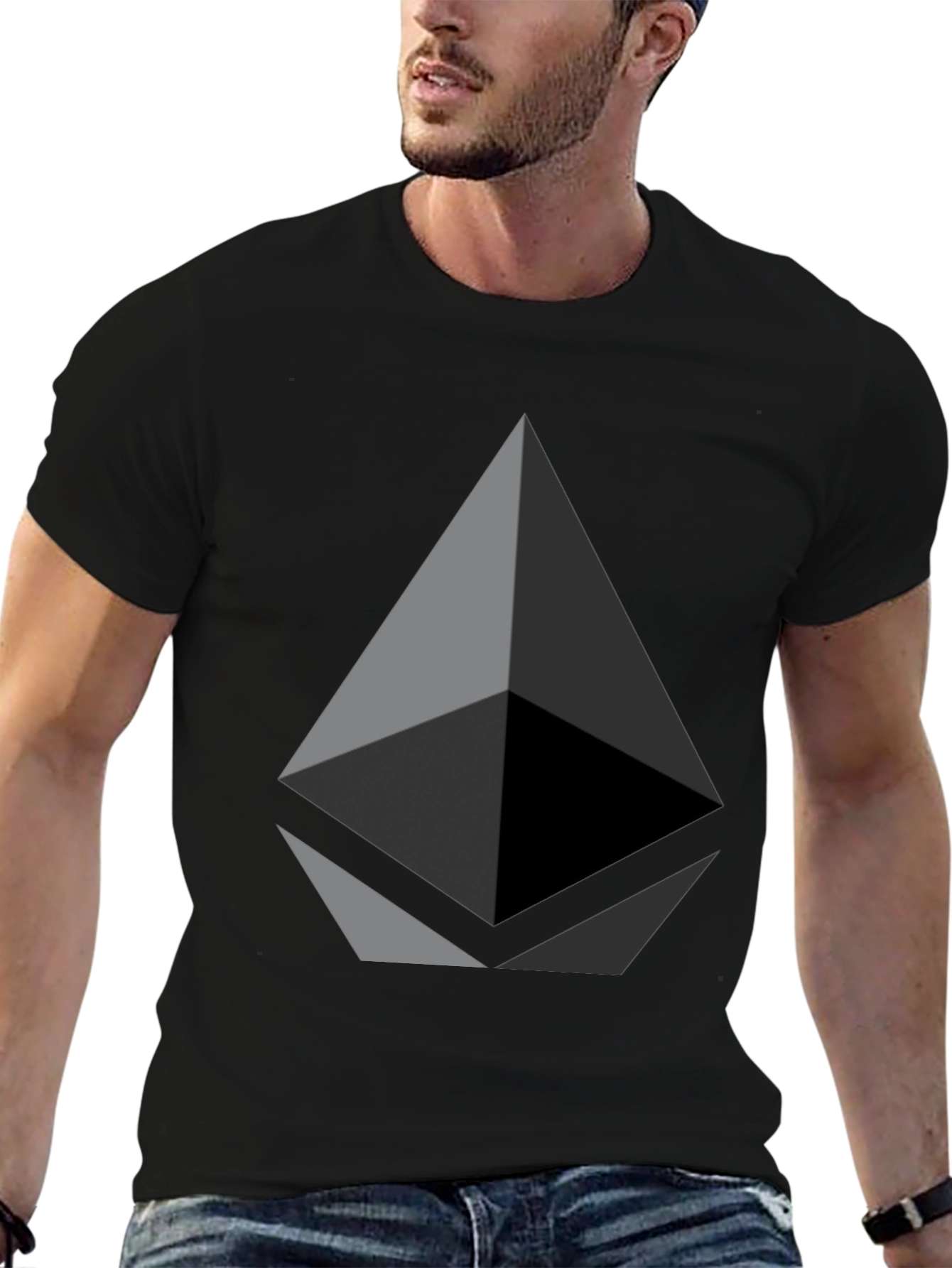 Ethereum Crypto Logo Black T-Shirt