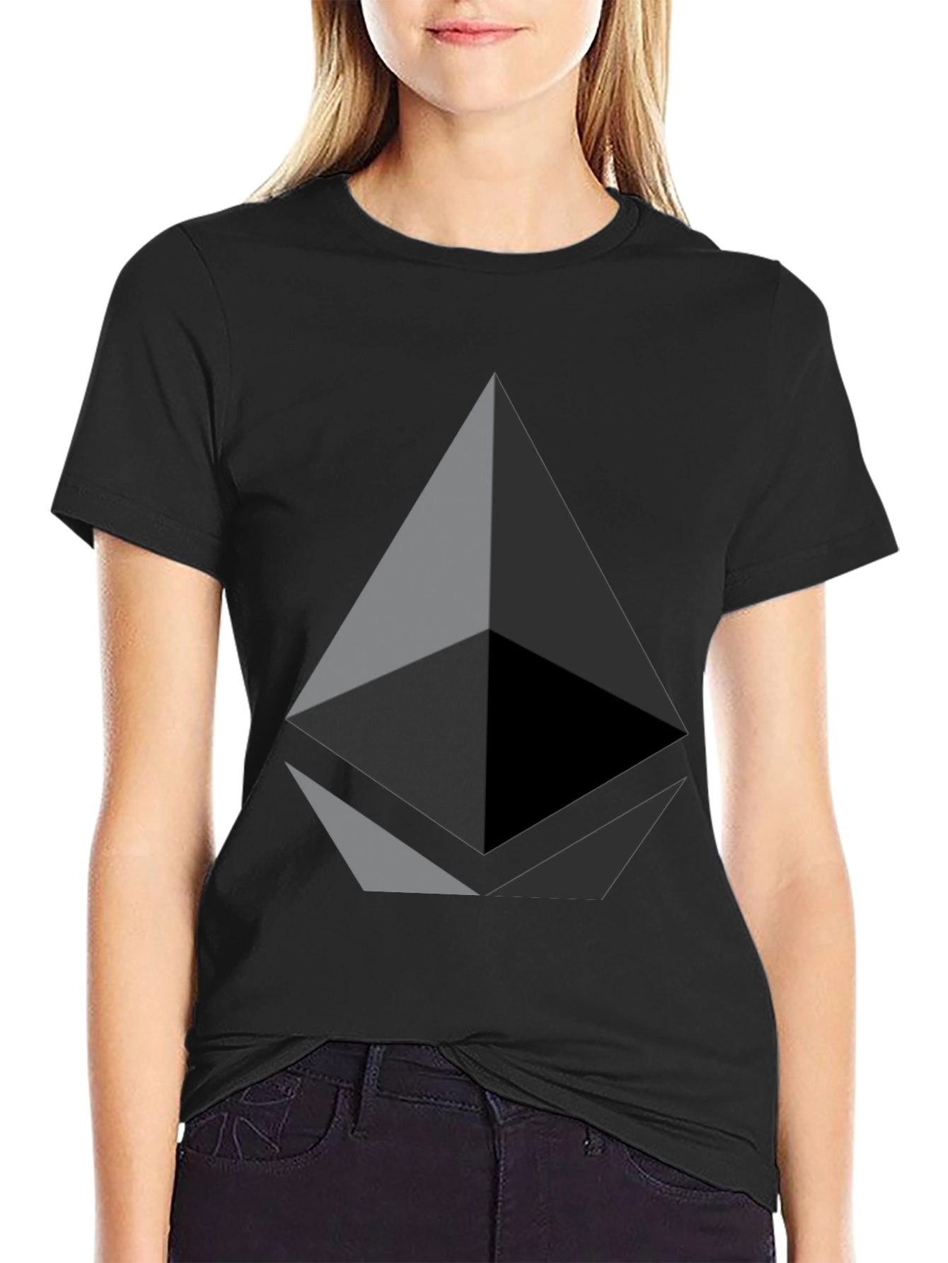 Ethereum Crypto Logo Black T-Shirt