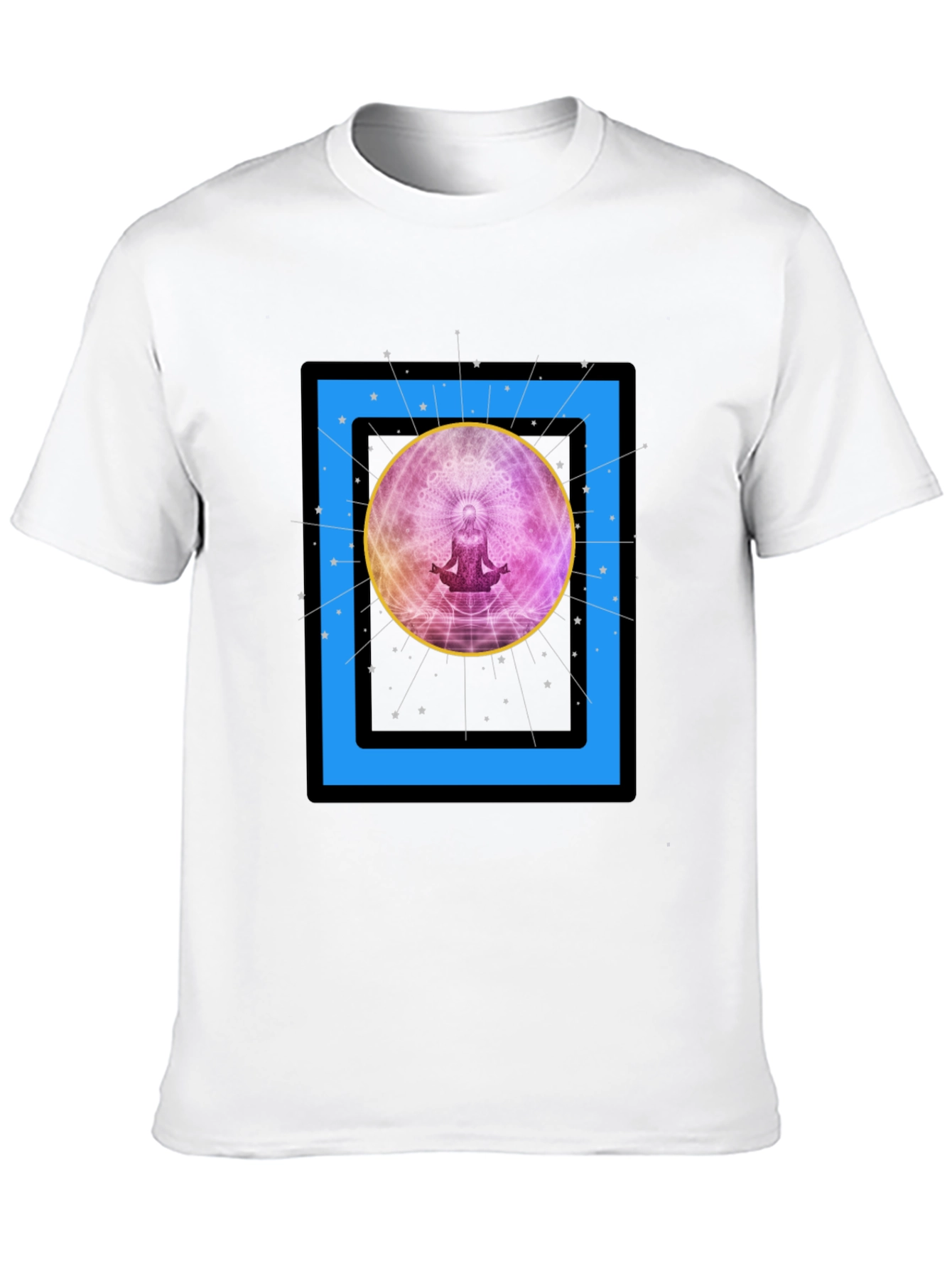 Zen Meditation Graphic T-Shirt - Cosmic Vibes
