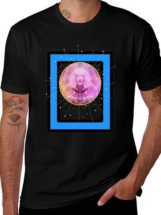 Zen Meditation Graphic T-Shirt - Cosmic Vibes