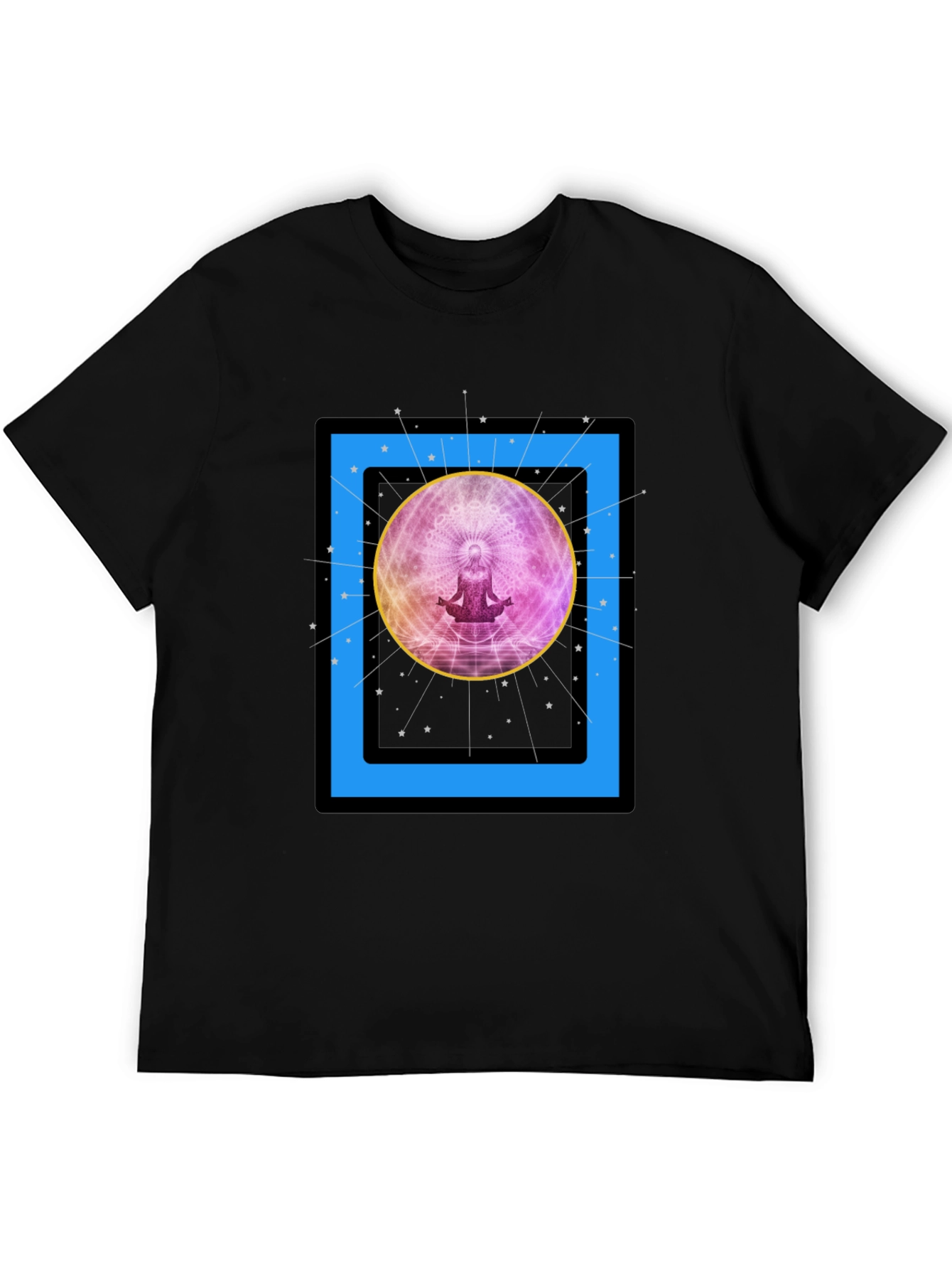 Zen Meditation Graphic T-Shirt - Cosmic Vibes