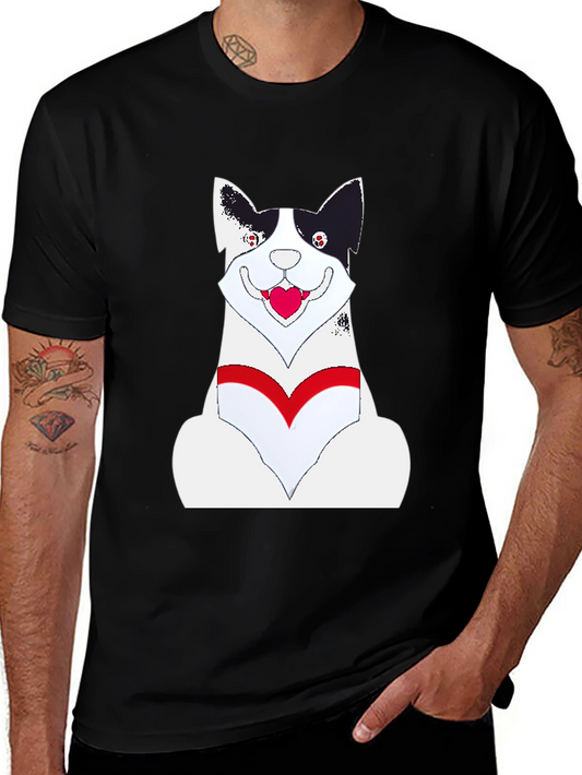 Novelty Dog Graphic Tee - Black