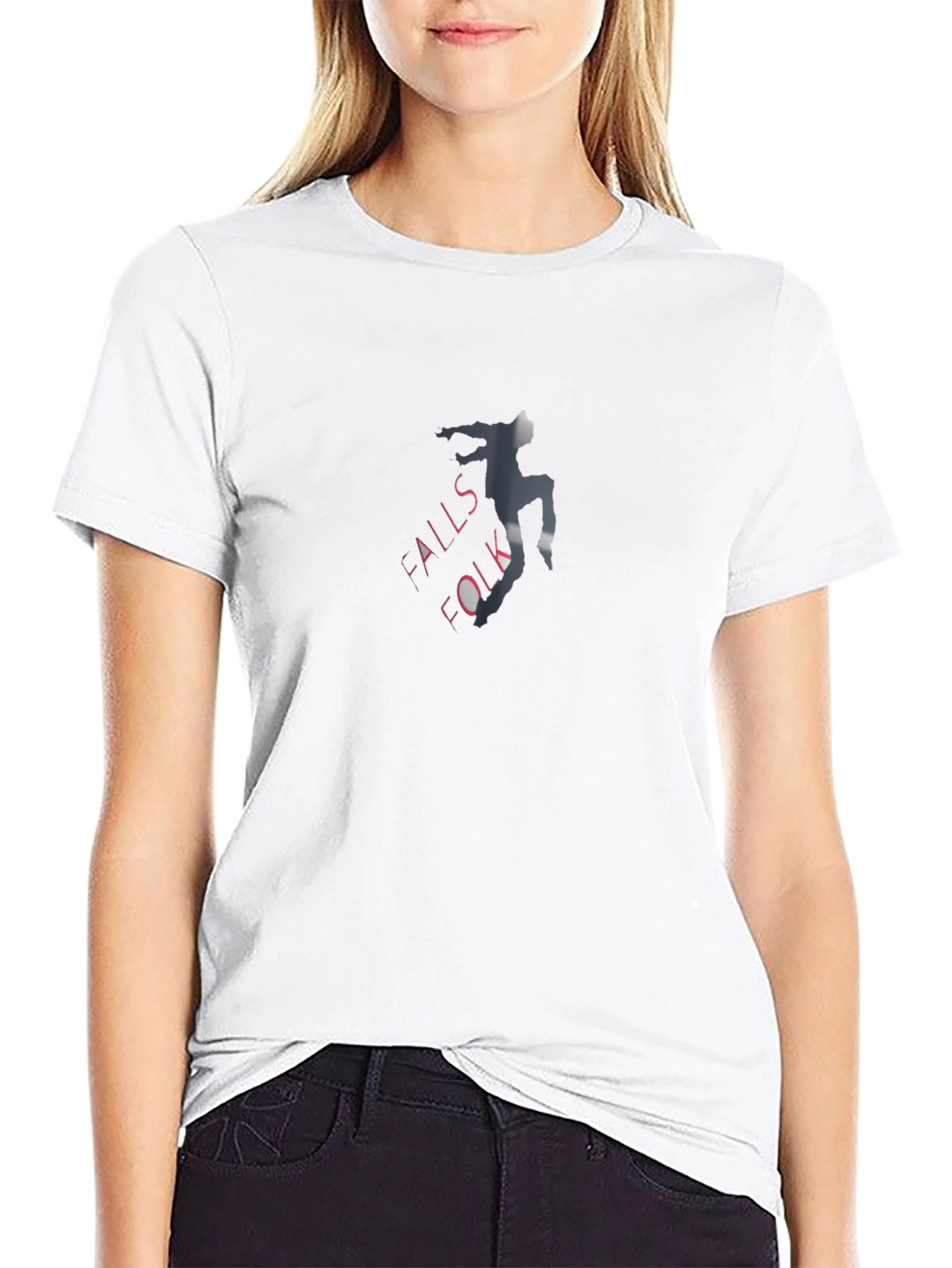 Falls Folk Graphic Black T-Shirt