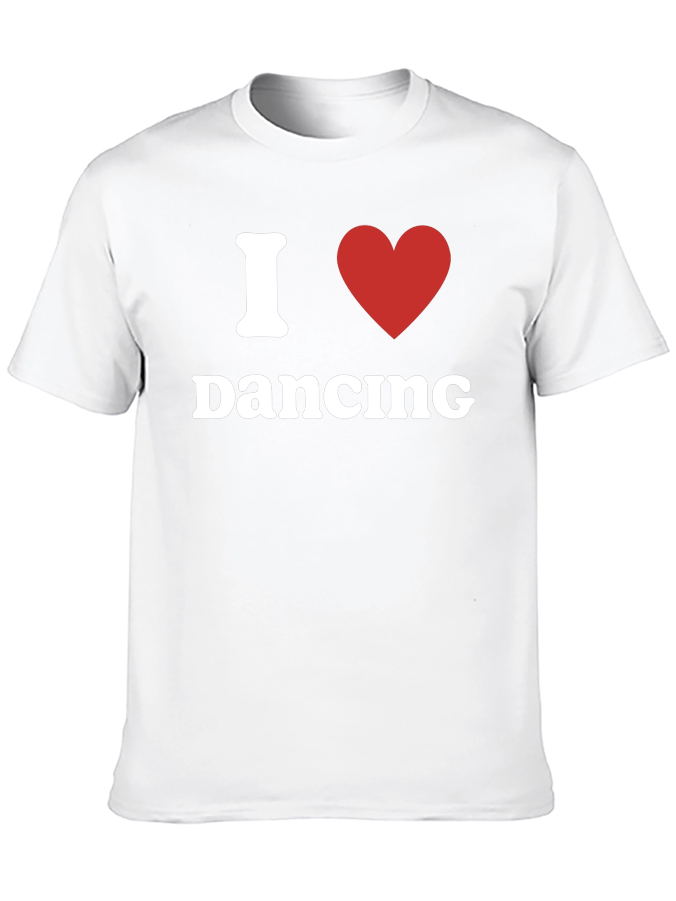I Love Dancing T-Shirt - Black Crew Neck Tee
